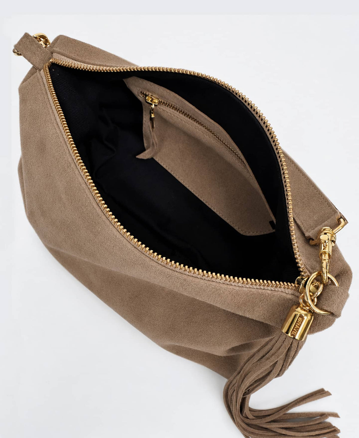 BRAVE BELTS Colson Bag | Taupe Suede LEO BOUTIQUE