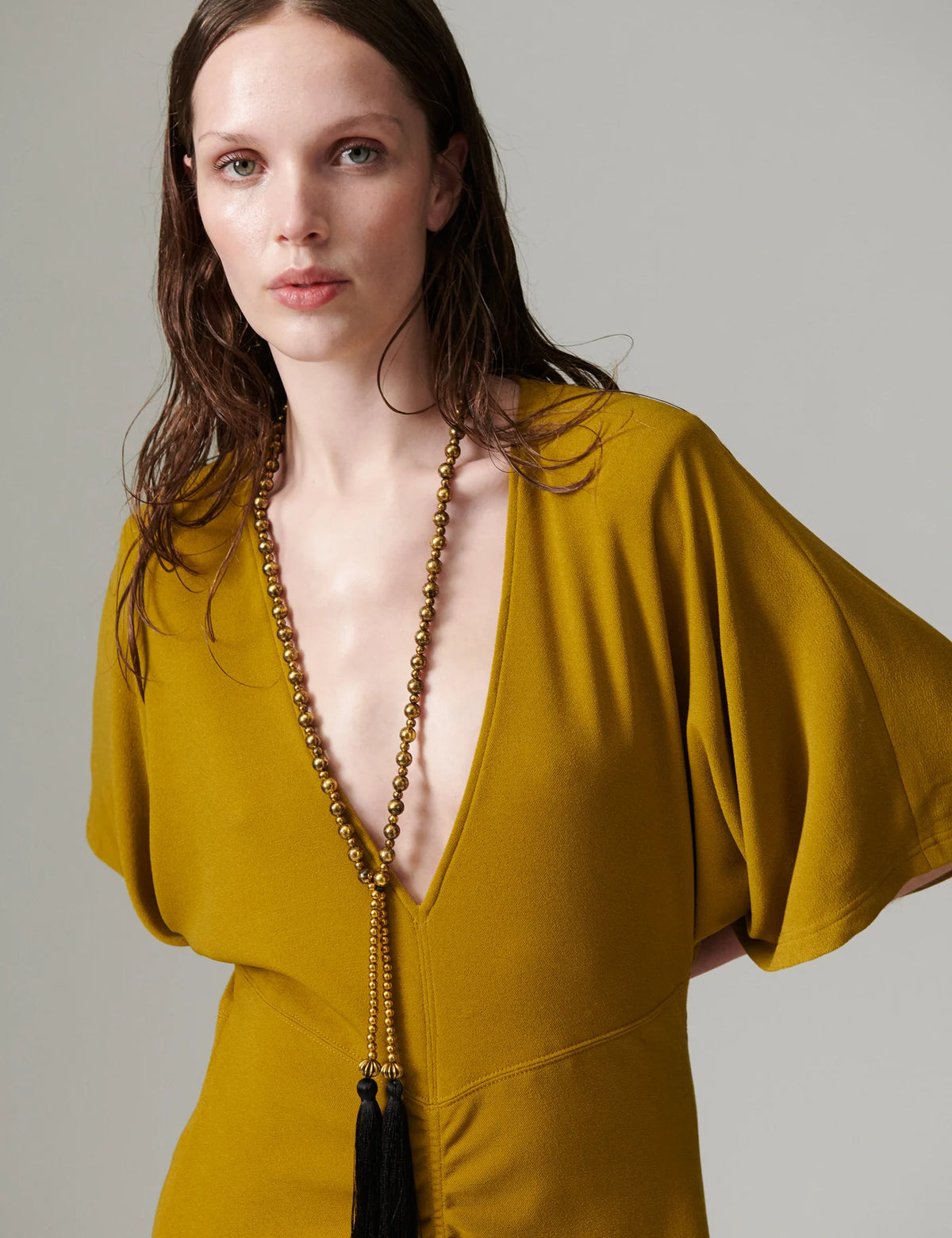 LEO BOUTIQUE Jaro V-Neck Dress | Ecru Olive DAY BIRGER et MIKKELSEN