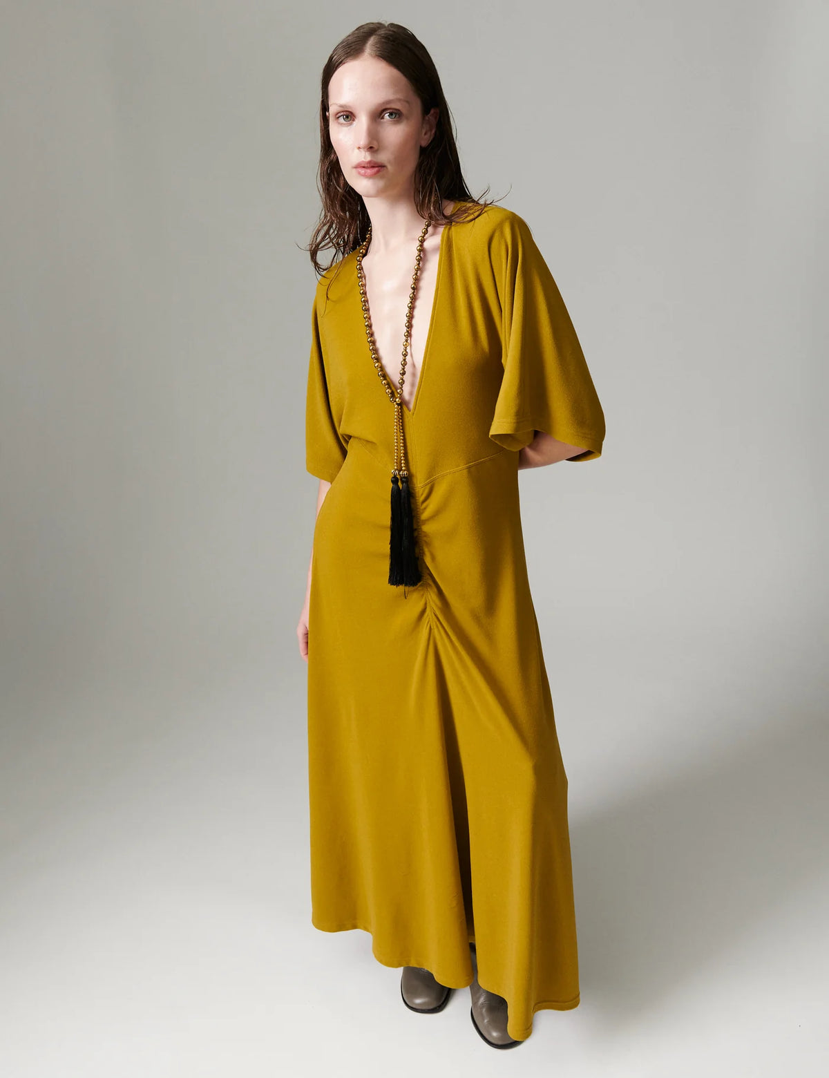 LEO BOUTIQUE Jaro V-Neck Dress | Ecru Olive DAY BIRGER et MIKKELSEN