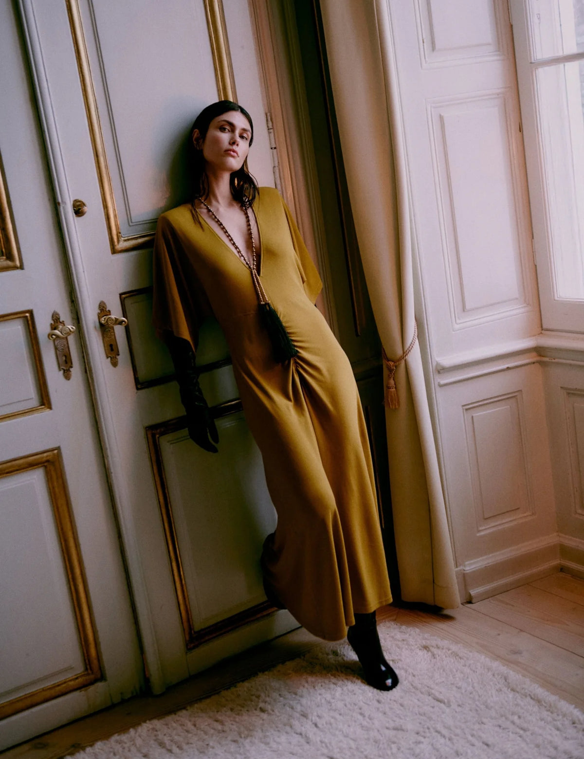 LEO BOUTIQUE Jaro V-Neck Dress | Ecru Olive DAY BIRGER et MIKKELSEN
