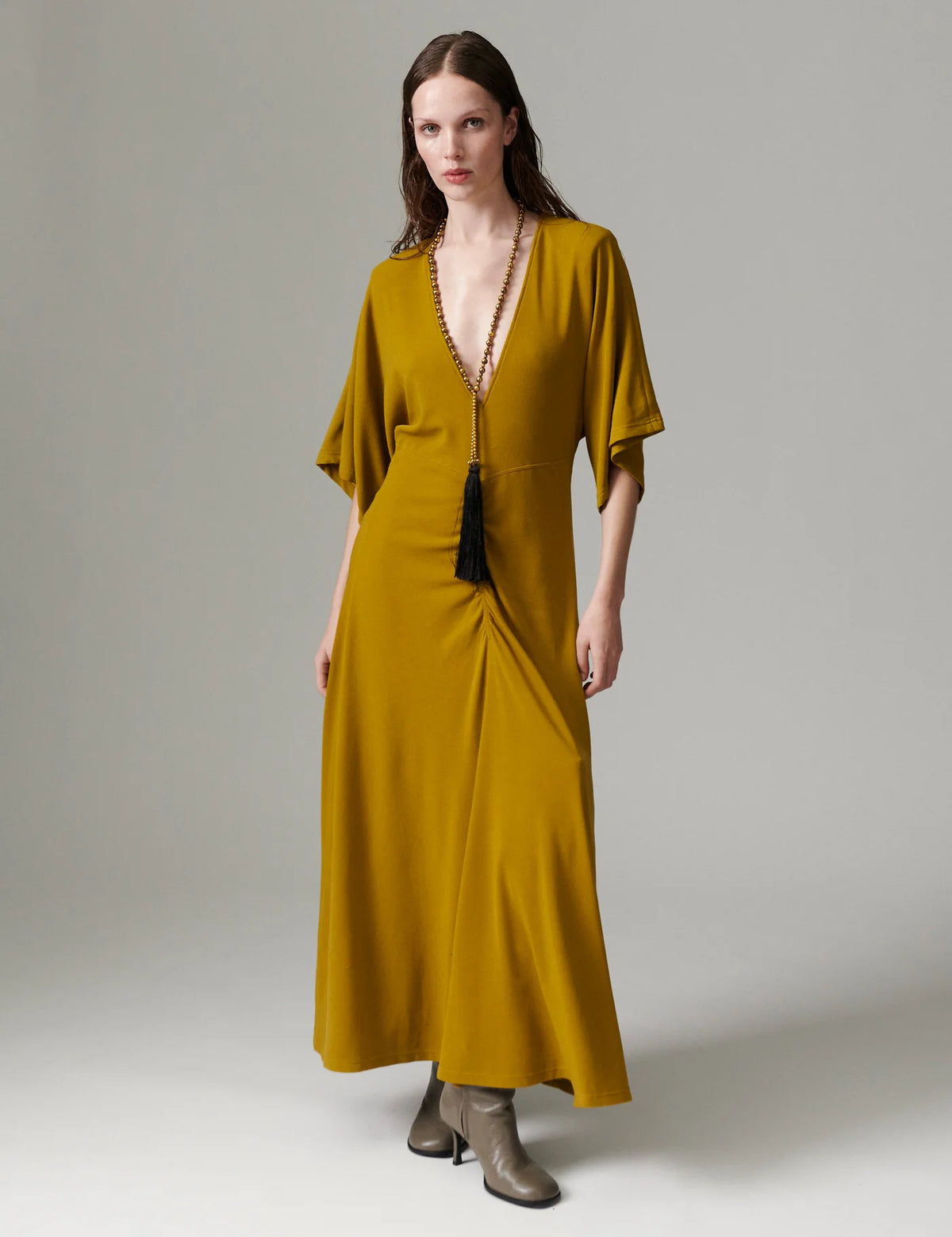 LEO BOUTIQUE Jaro V-Neck Dress | Ecru Olive DAY BIRGER et MIKKELSEN
