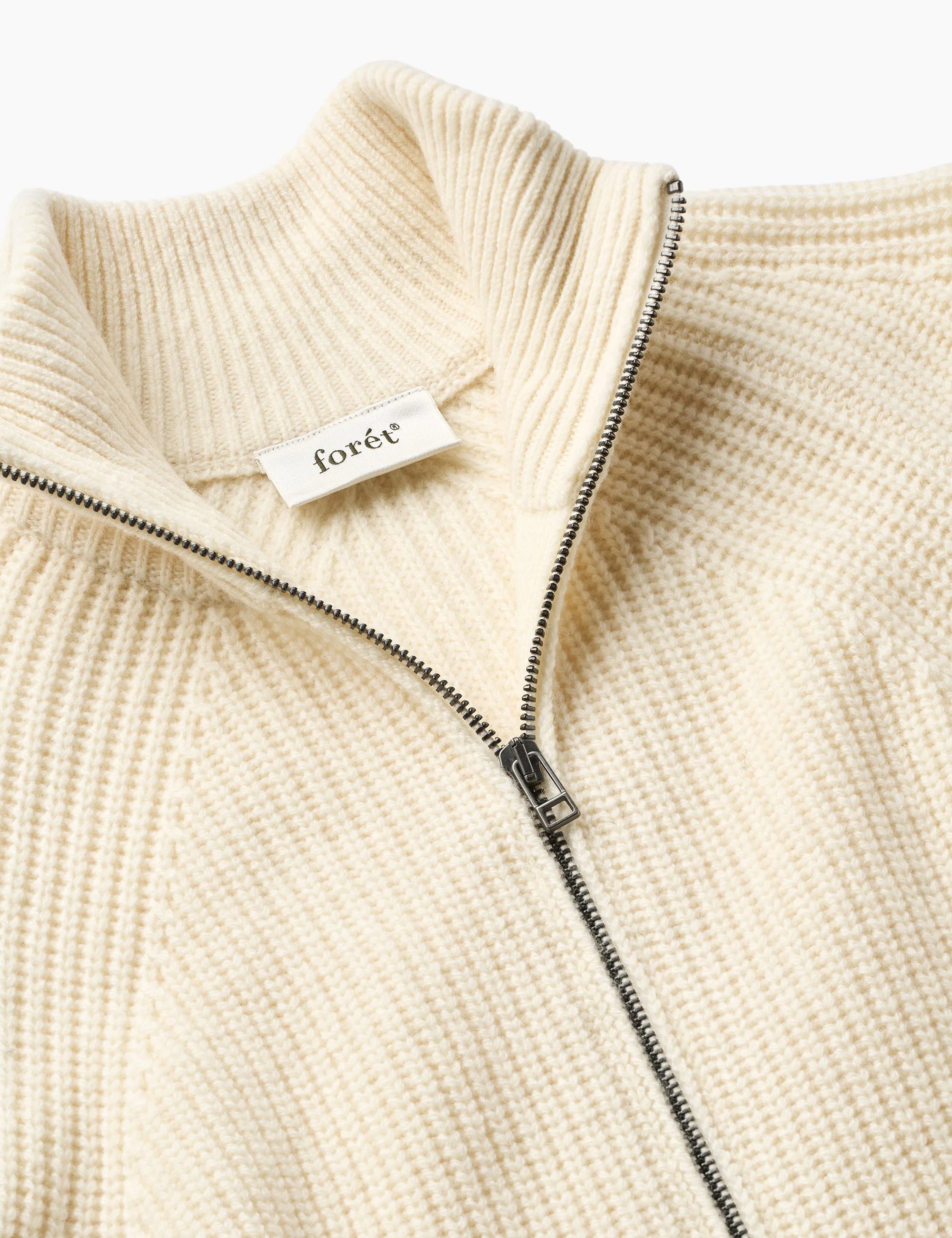 FORET Delta Wool Zip Knit | Cloud LEO BOUTIQUE