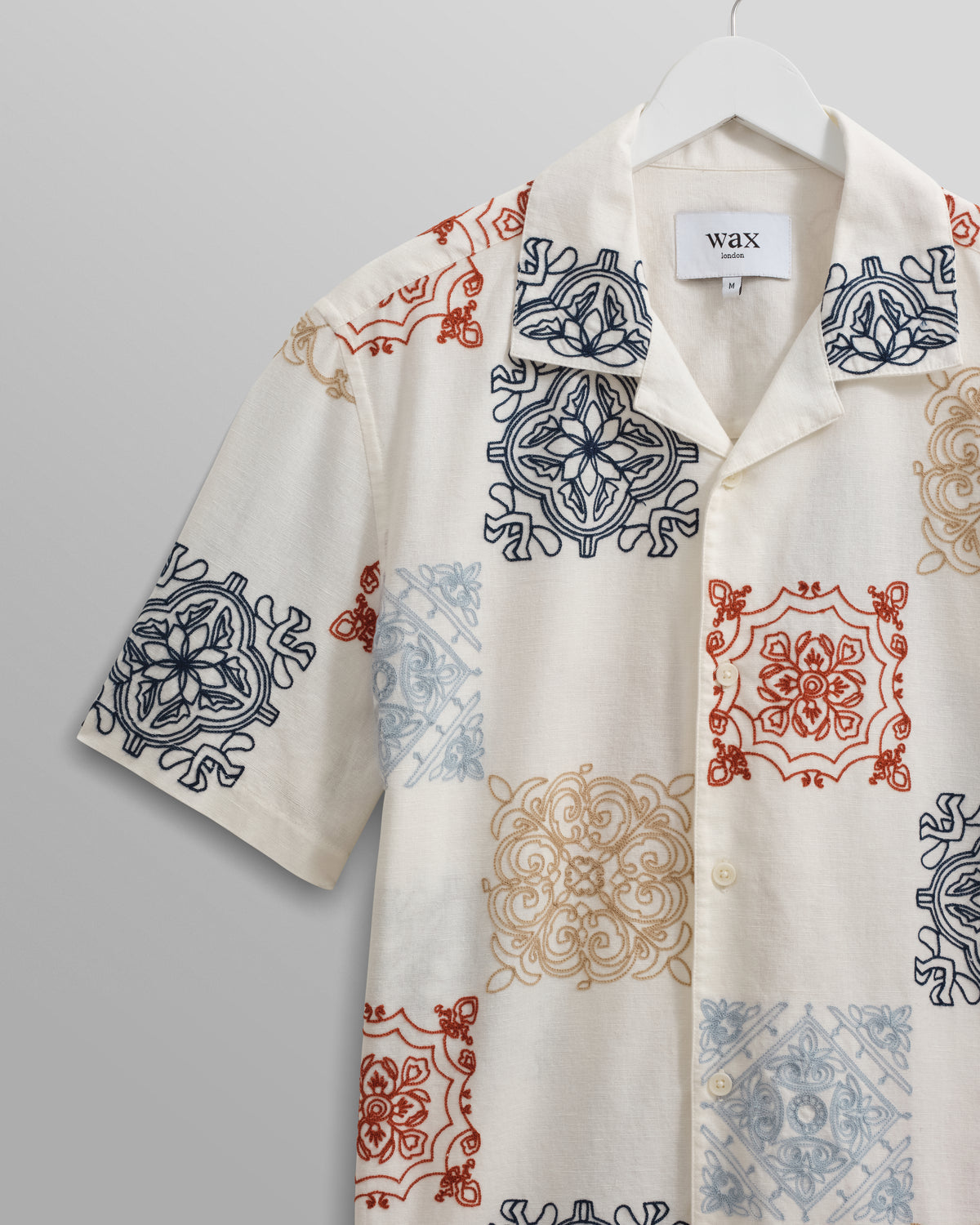 Wax London Didcot short sleeve shirt | Ornate Squares/Multi LEO BOUTIQ…