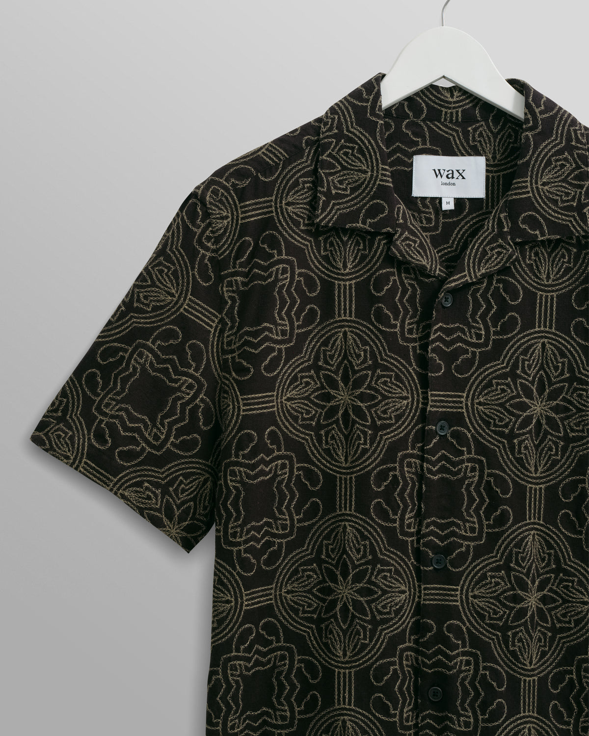 Didcot SS Tile Stitch Shirt | Black/Green