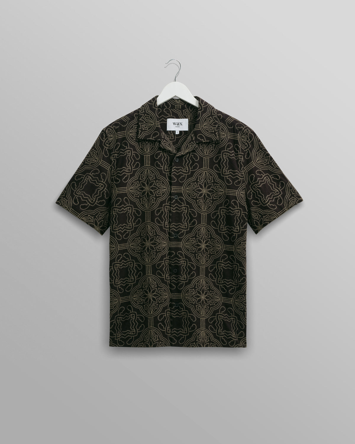 Wax London Didcot short sleeve shirt | Black/Green LEO BOUTIQUE