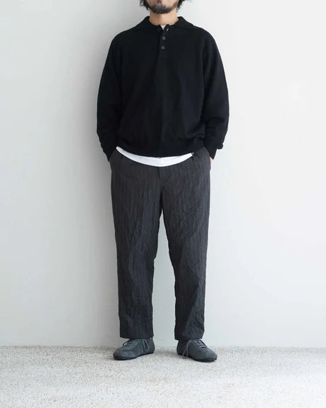 STILL BY HAND Creasy Pleated Pants | Charcoal LEO BOUTIQUE