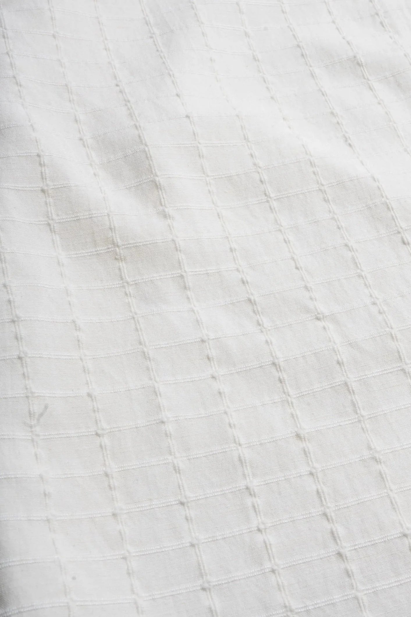 SATURDAY PROJECT Jacquard Overshirt | White Windowpane LEO BOUTIQUE