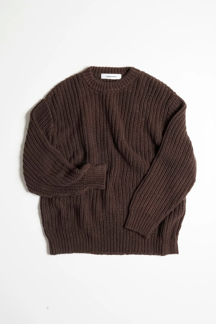 SATURDAY PROJECT Fisherman Knit | Chestnut LEO BOUTIQUE 