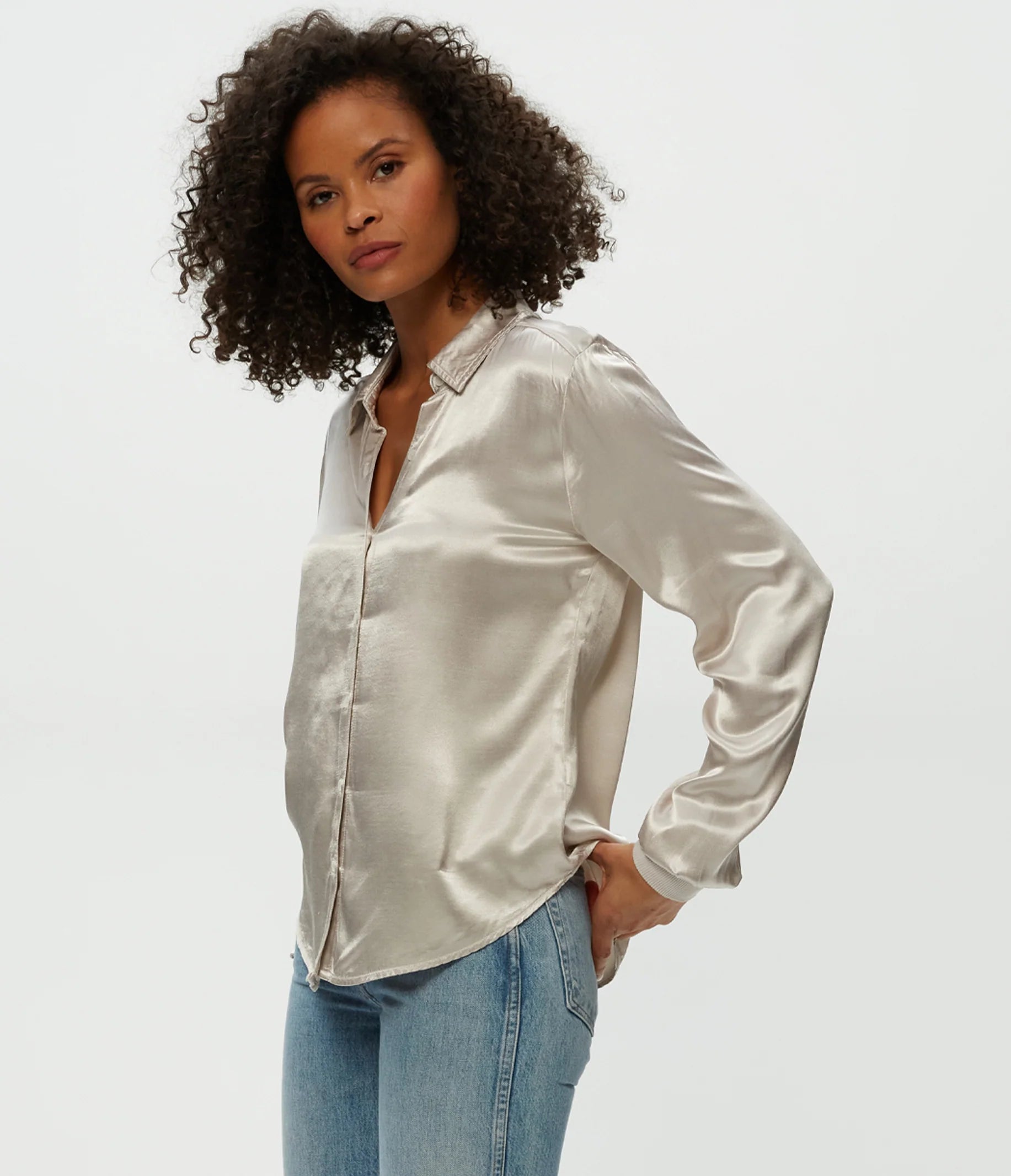 LEO BOUTIQUE Meredith Button Up Shirt | Cement Michael Stars