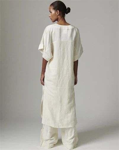 LEO BOUTIQUE Garcon Contrast Linen Dress | Jet Stream DAY BIRGER ET MIKKELSEN