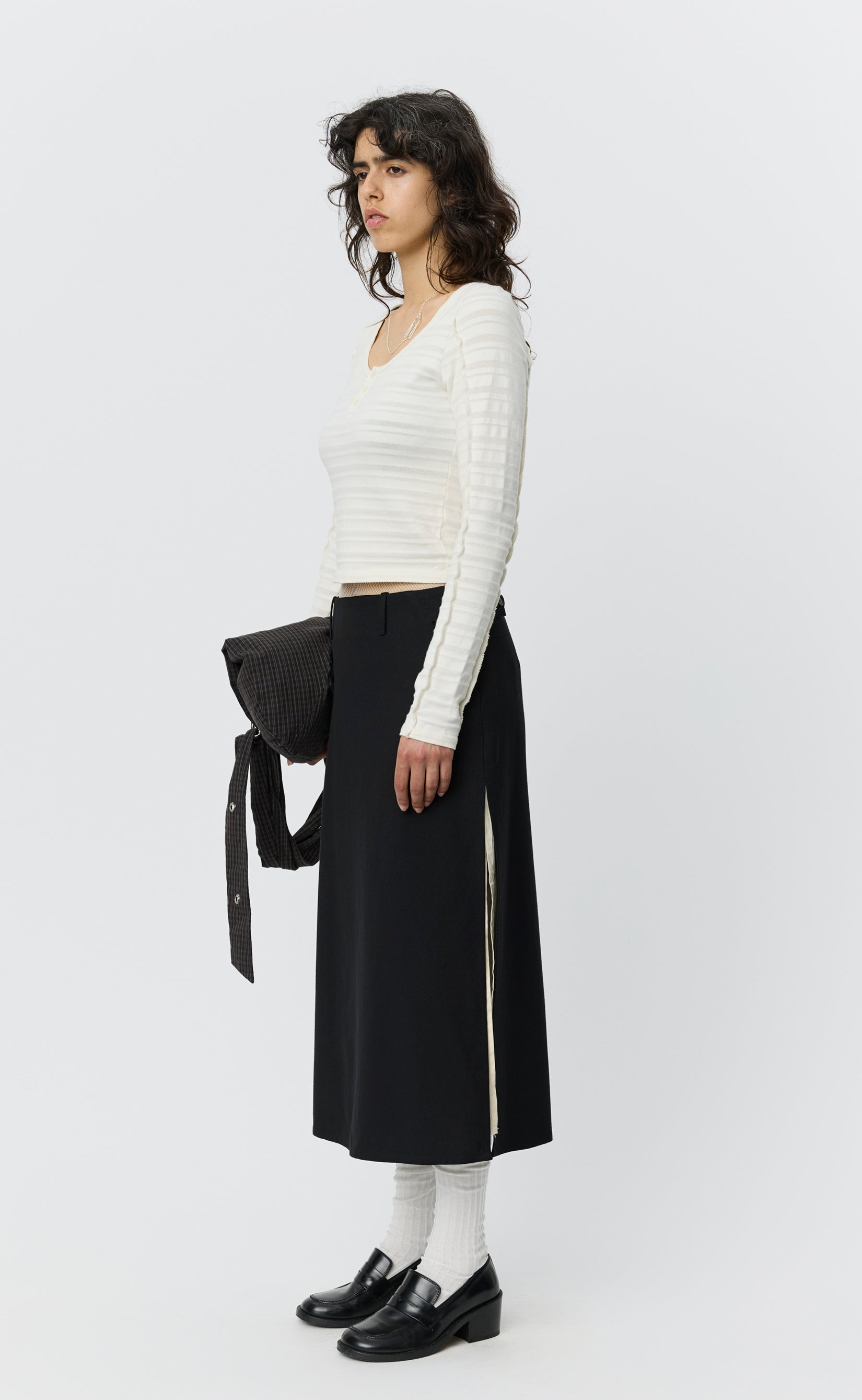 MFPEN Deep Henley | Off White Stripe LEO BOUTIQUE