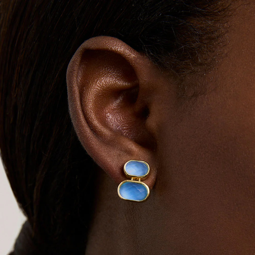 DEAN DAVIDSON Mercer Double Gemstone Drops | Gold E1102-G LEO BOUTIQUE