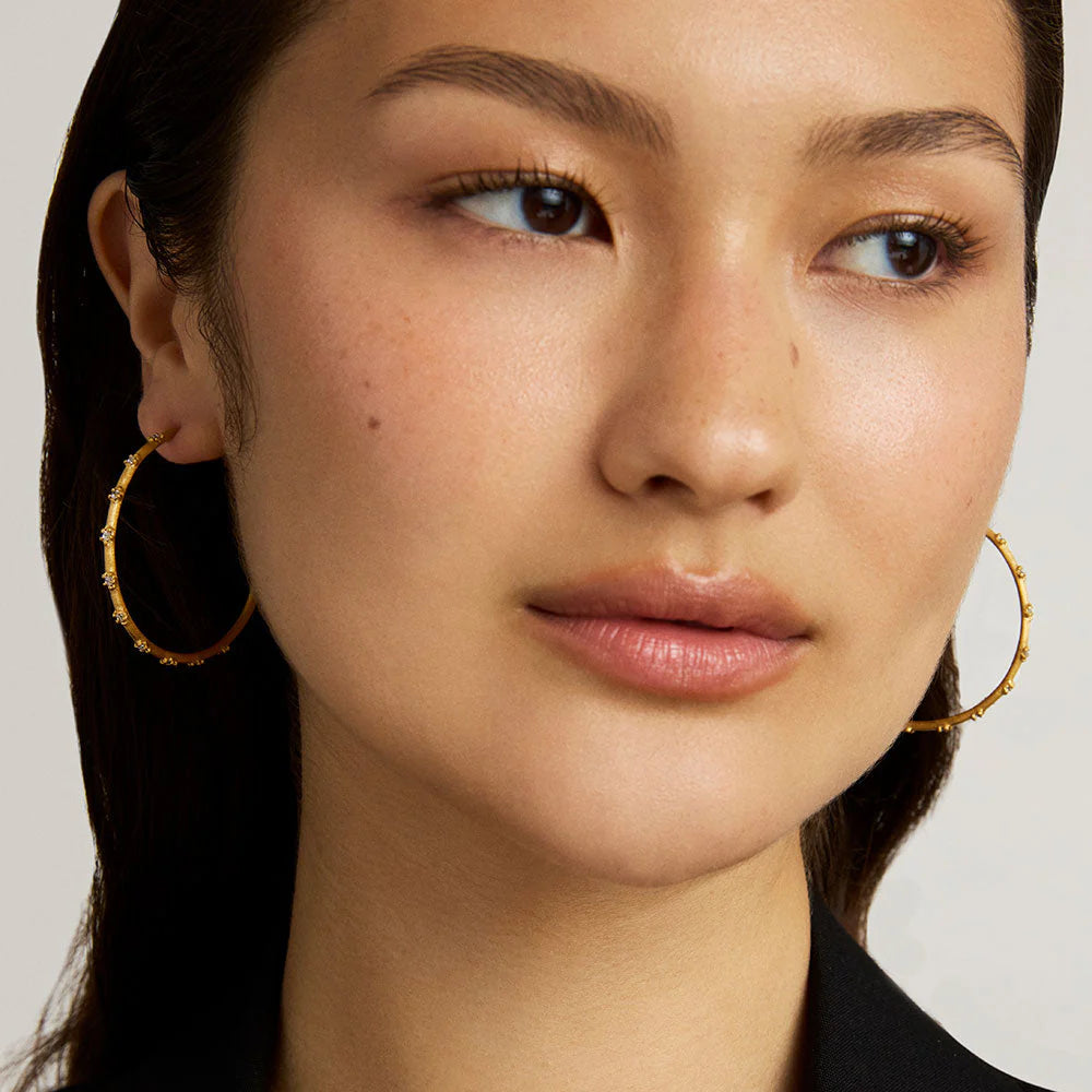 Dean Davidson Sylvie Pave Hoop Earrings | Gold LEO BOUTIQUE