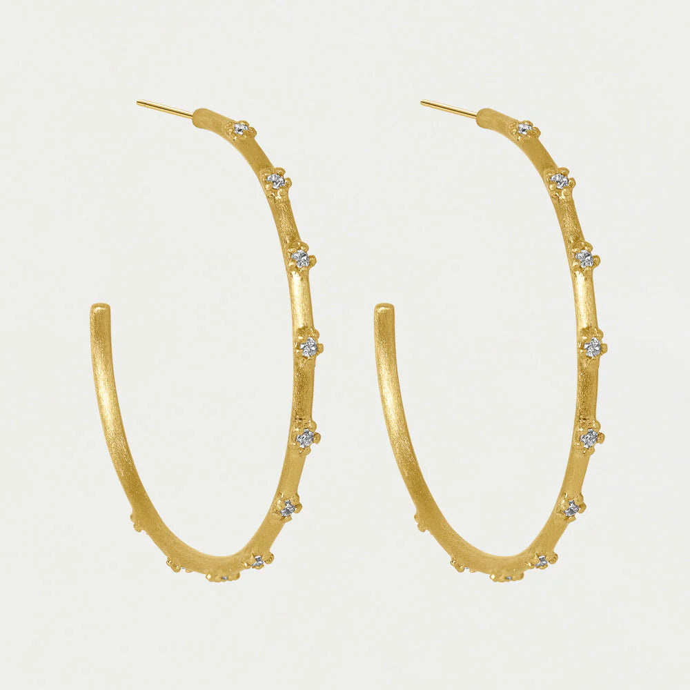 Dean Davidson Sylvie Pave Hoop Earrings | Gold LEO BOUTIQUE