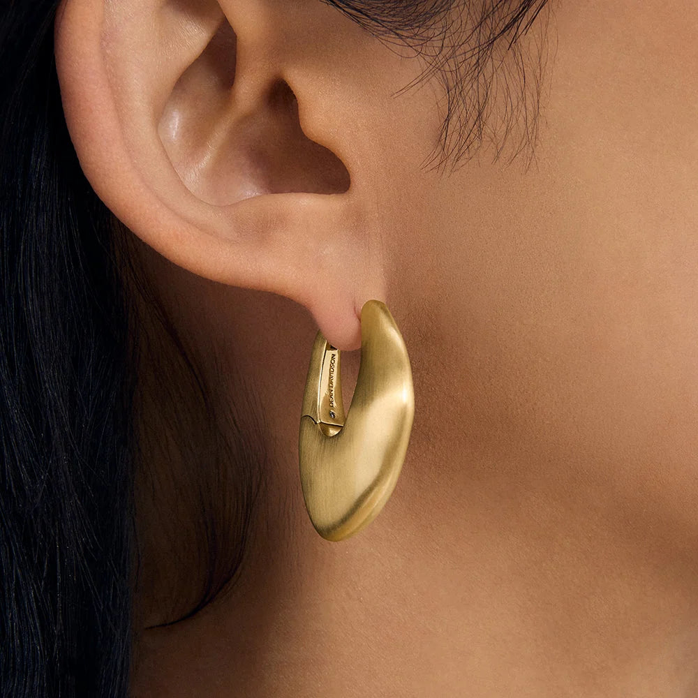LEO BOUTIQUE Sierra Hinged Hoop Earrings | Gold E1214-G DEAN DAVIDSON