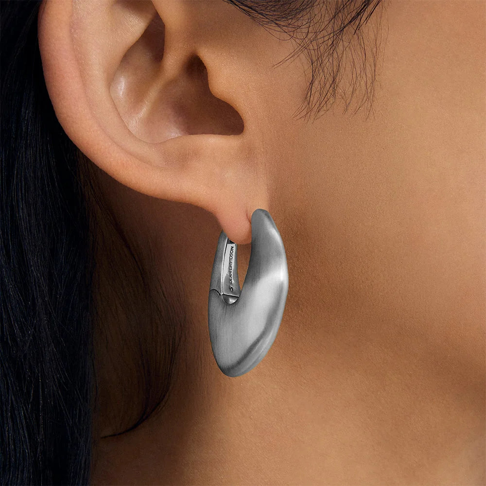 LEO BOUTIQUE Sierra Hinged Hoop Earrings | Silver E1214-S DEAN DAVIDSON