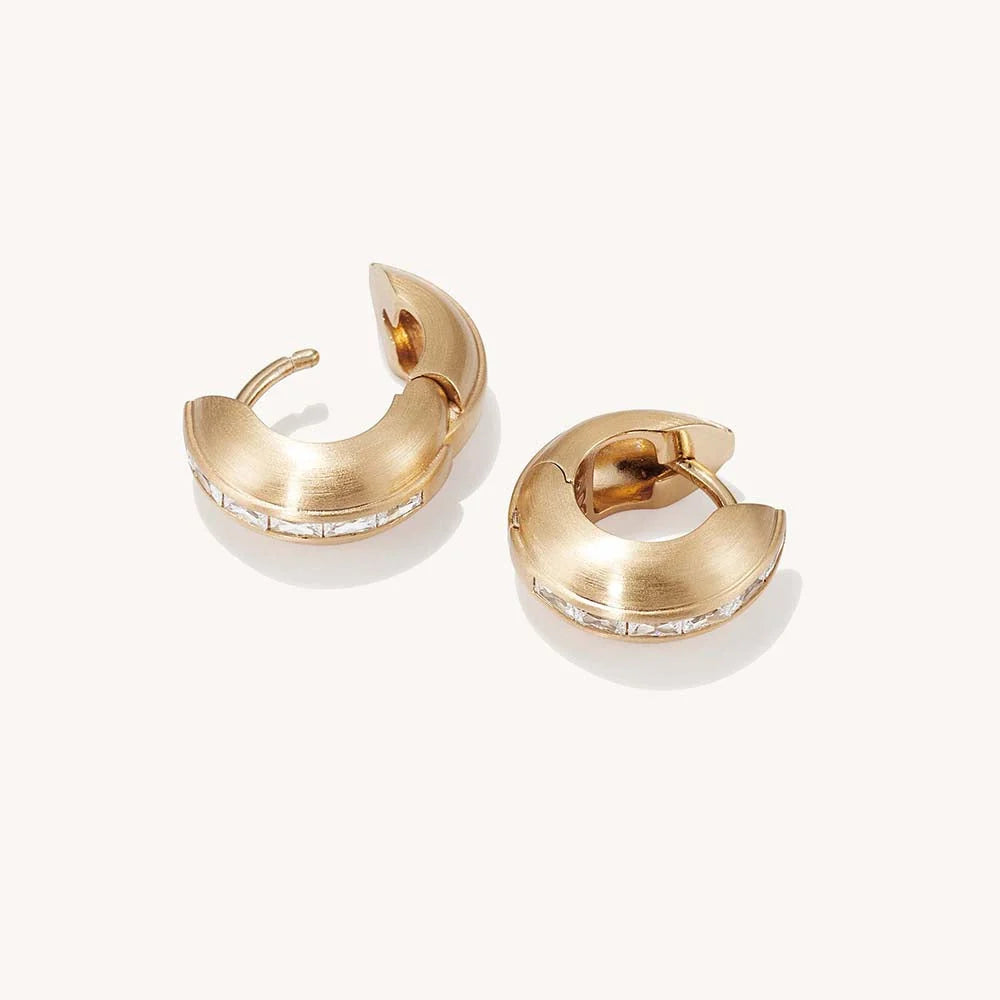 LEO BOUTIQUE Gemma Huggie Hoops | Gold E1237-G-WTP DEAN DAVIDSON