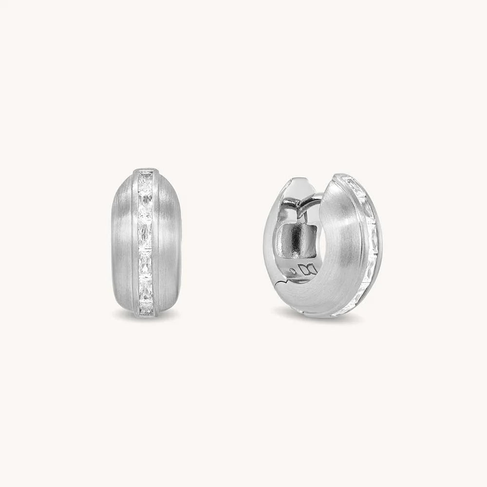 LEO BOUTIQUE Gemma Huggie Hoops | Silver E1237-S-WTP DEAN DAVIDSON