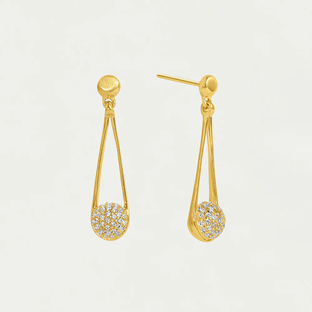 DEAN DAVIDSON Signature Pave Mini Ipanema Earrings | Gold/CZ LEO BOUTIQUE