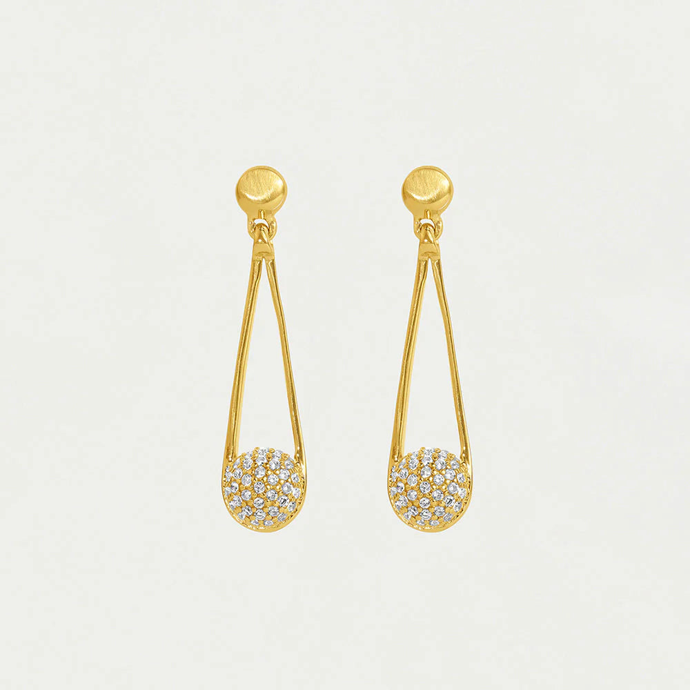 DEAN DAVIDSON Signature Pave Mini Ipanema Earrings | Gold/CZ LEO BOUTIQUE
