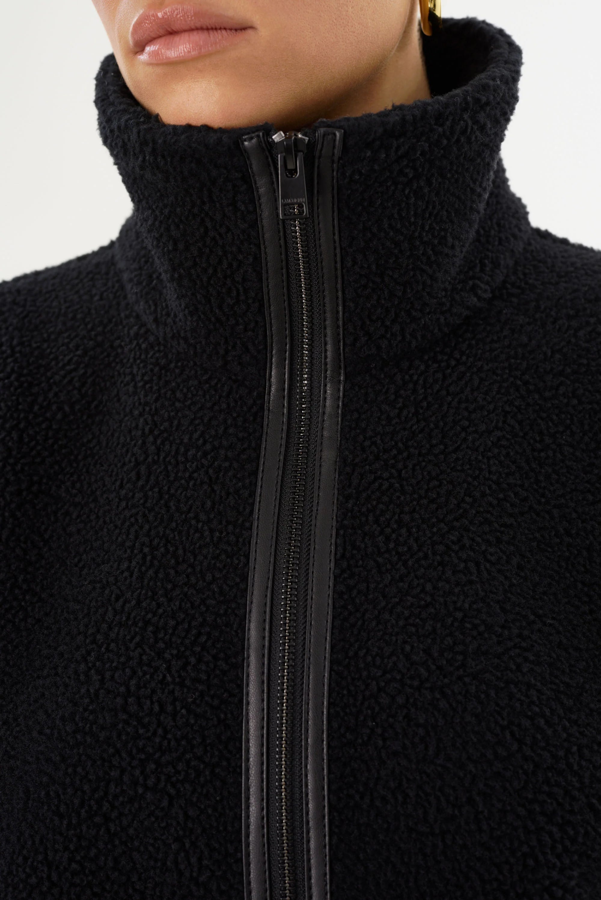 LEO BOUTIQUE Eudora Fleece Zip | Black LAMARQUE