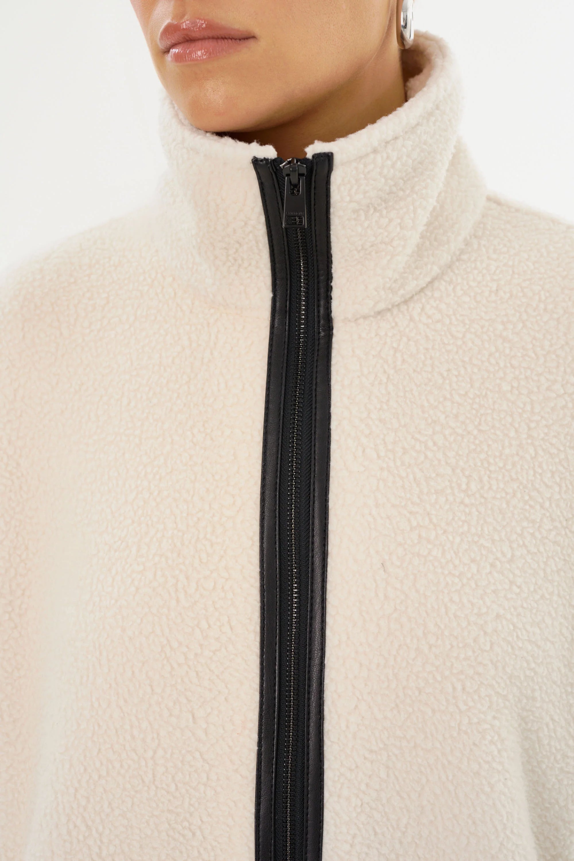 LEO BOUTIQUE Eudora Fleece Zip | ivory LAMARQUE