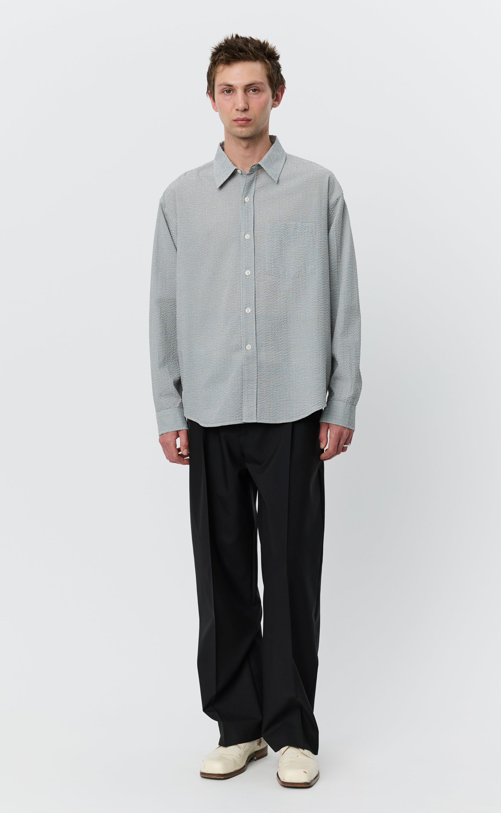 MFPEN Executive Shirt | Textured Bottle Grey LEO BOUTIQUE