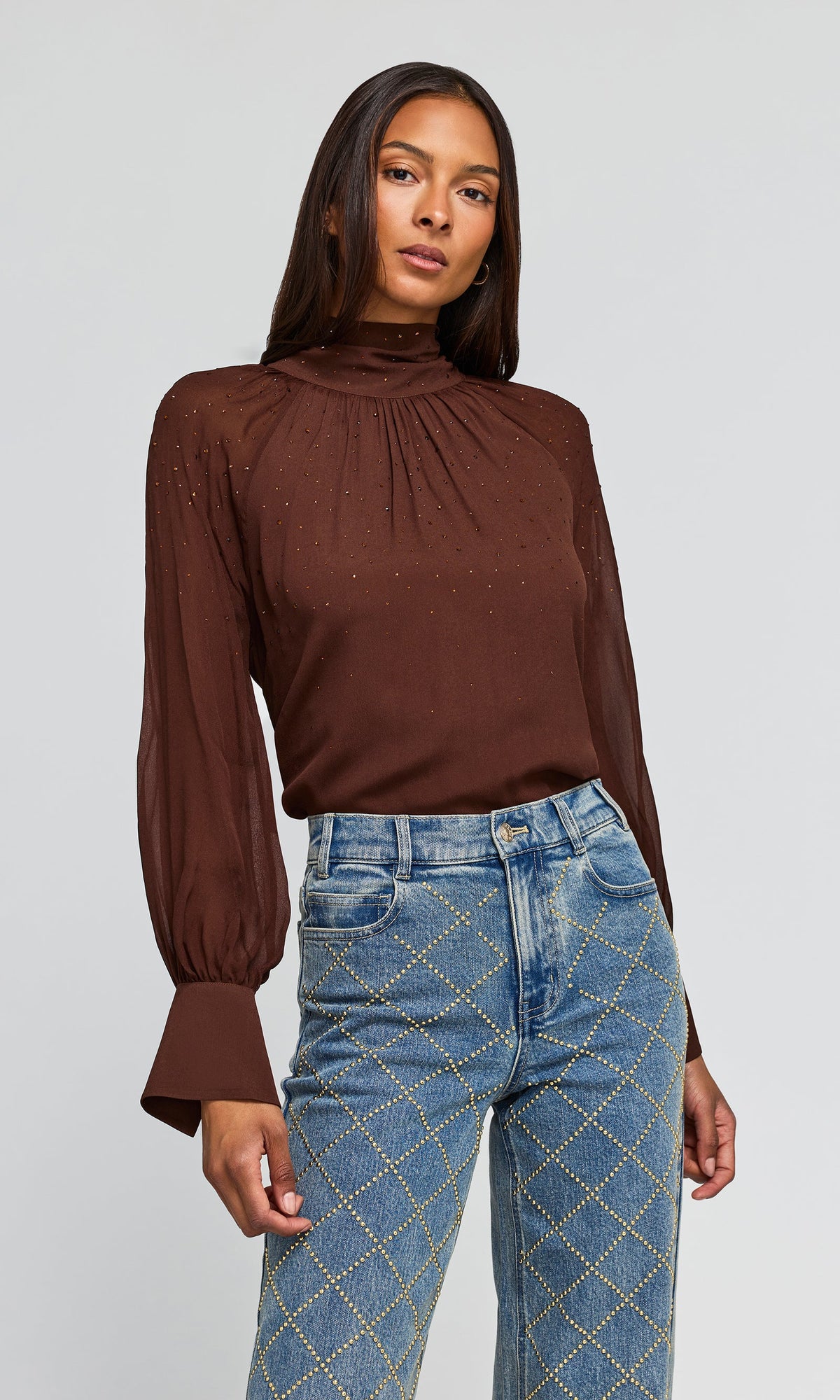 LEO BOUTIQUE Noor Crystal Top | Espresso GENERATION LOVE