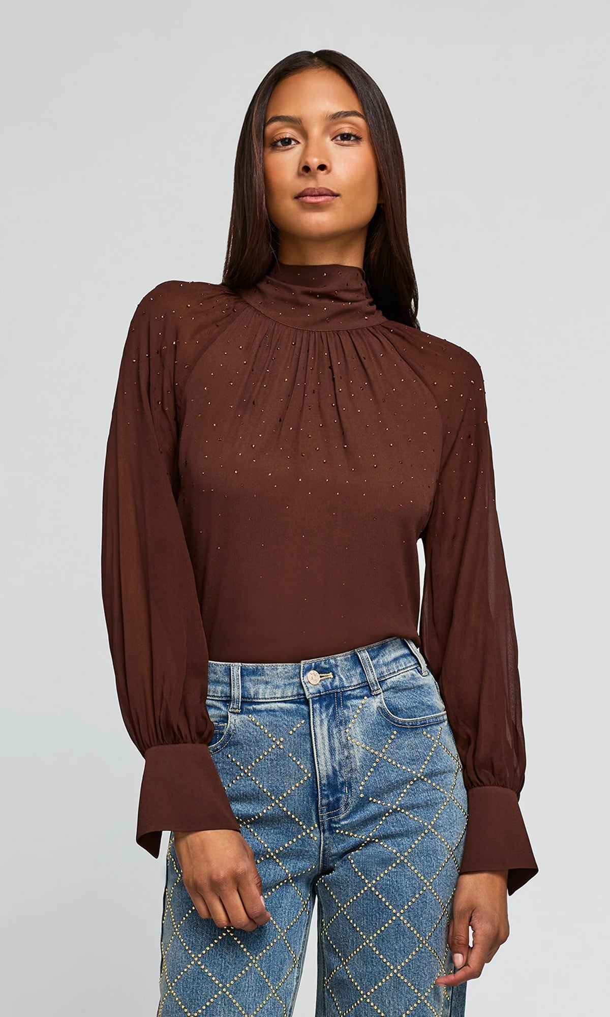 LEO BOUTIQUE Noor Crystal Top | Espresso GENERATION LOVE