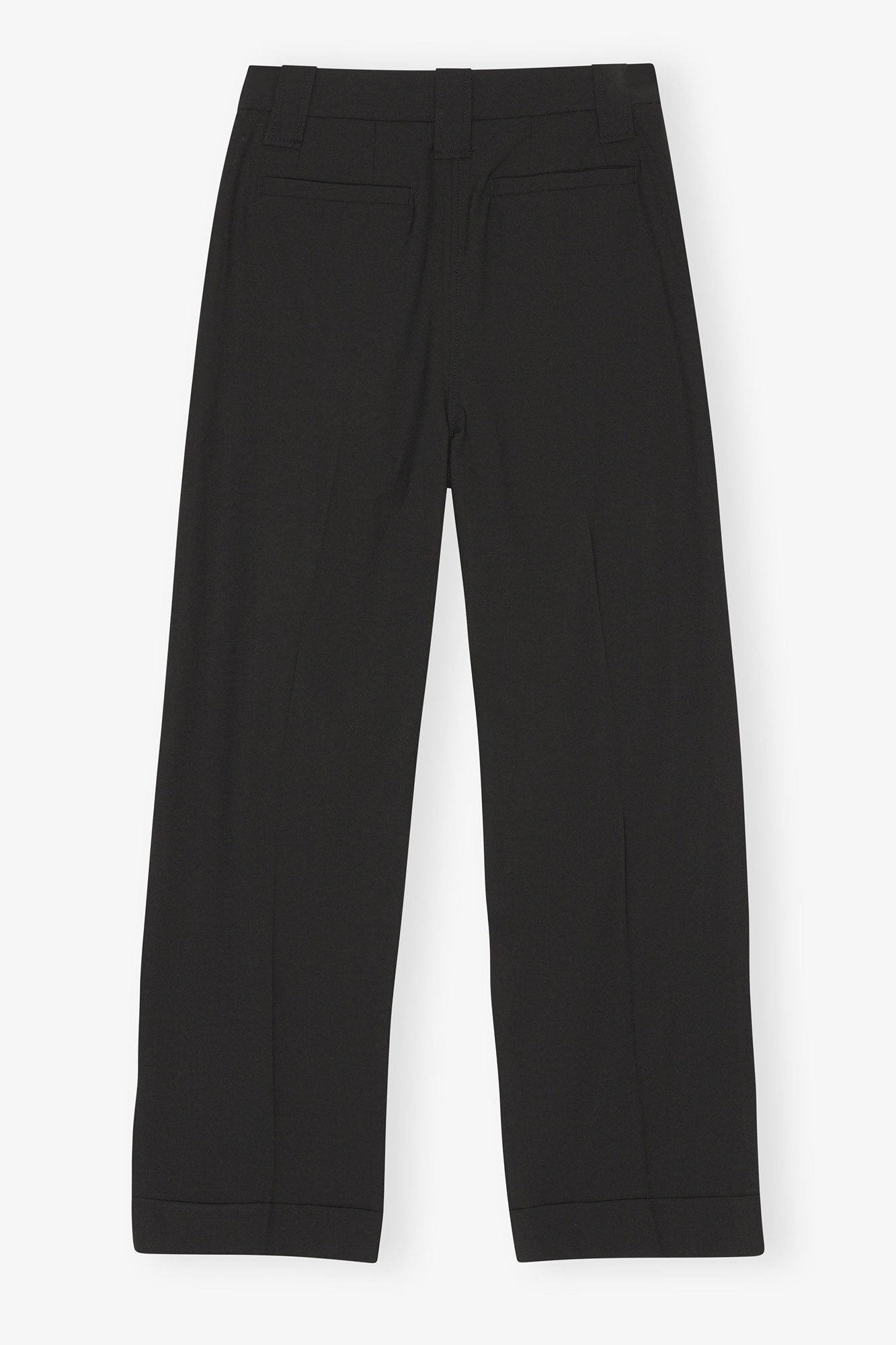 LEO BOUTIQUE Drapey Melange Pleated Trousers Black GANNI