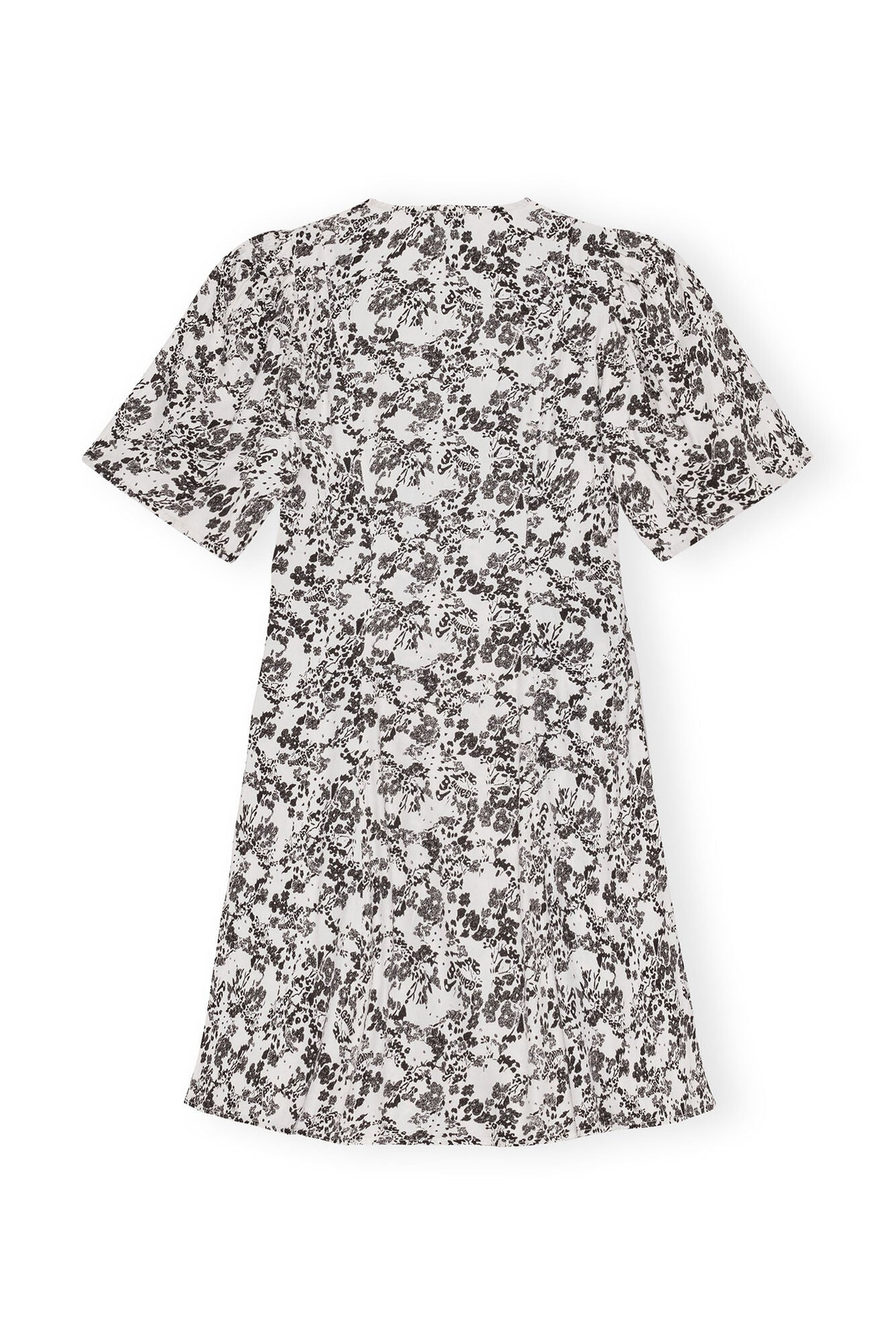 LEO BOUTIQUE Viscose Twill Wrap Mini Dress Egret Print GANNI