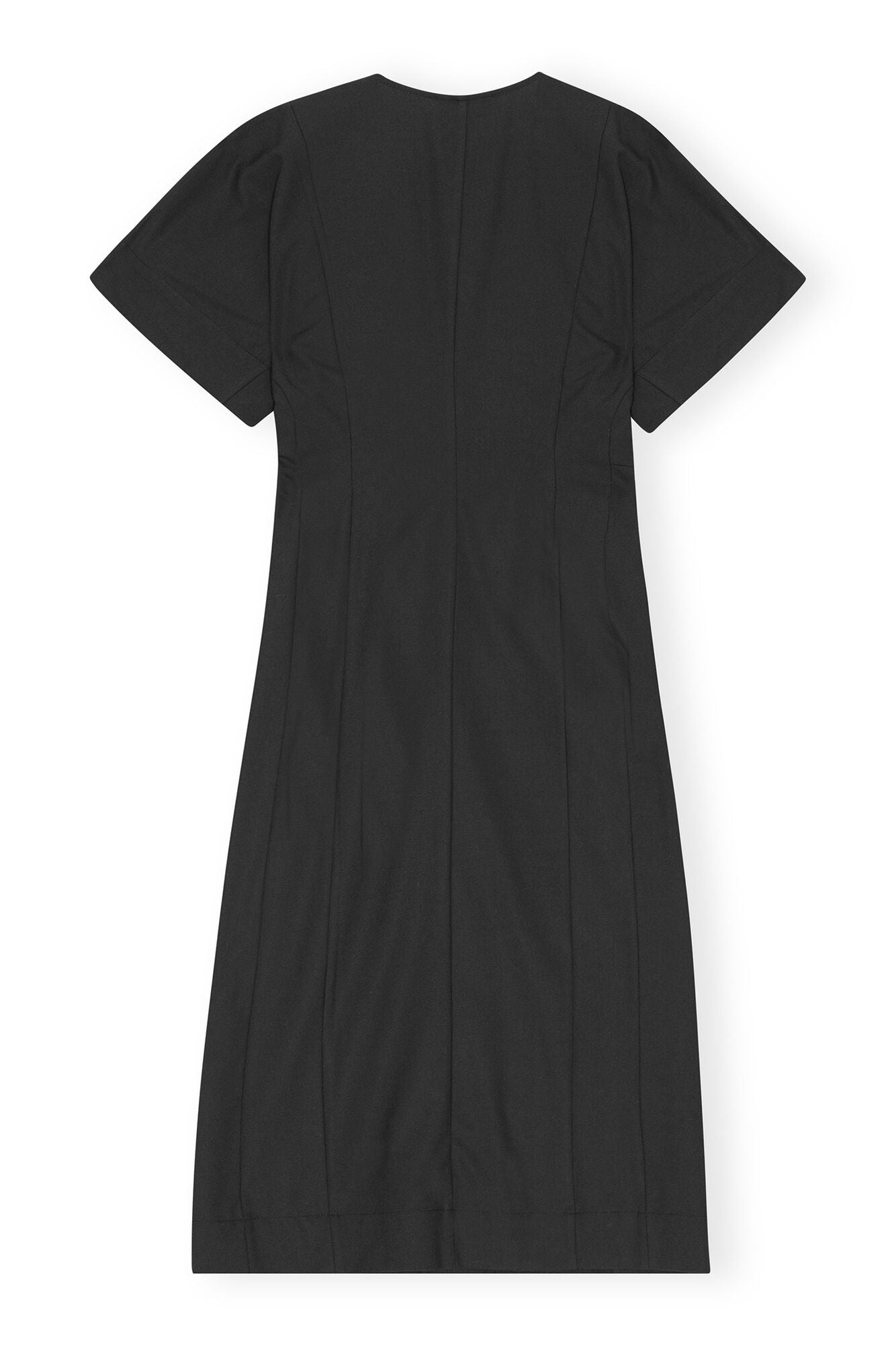 LEO boutique drapey melange midi dress black GANNI