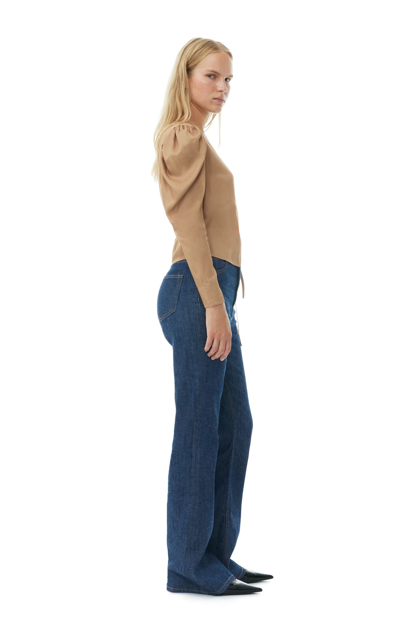 Ganni | Viscose Twill Wrap Blouse | Egret – One of a few