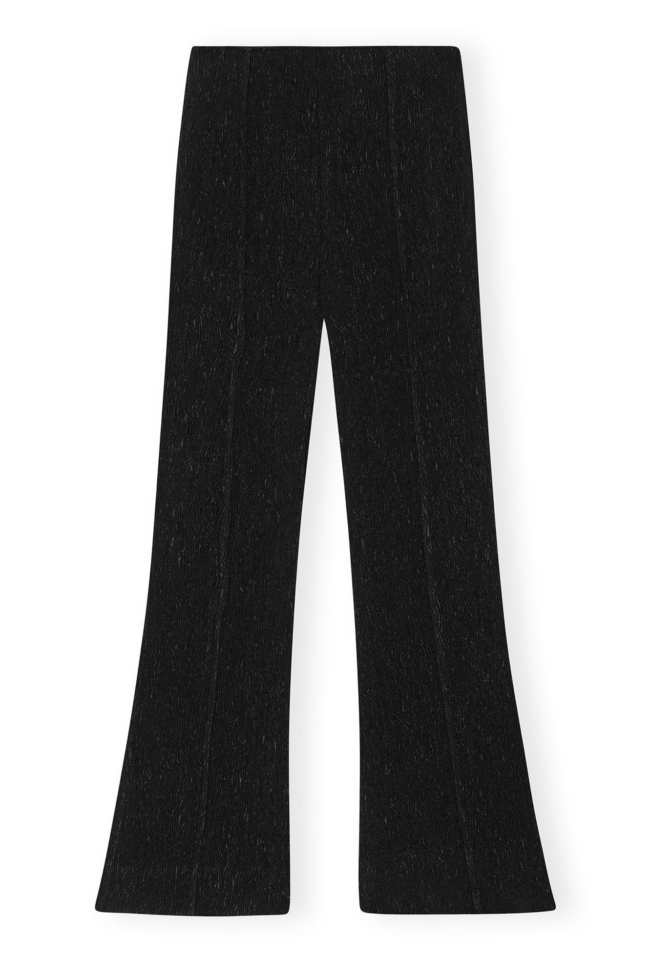 LEO BOUTIQUE Viscose Stretch Crepe Flared Pants Black GANNI