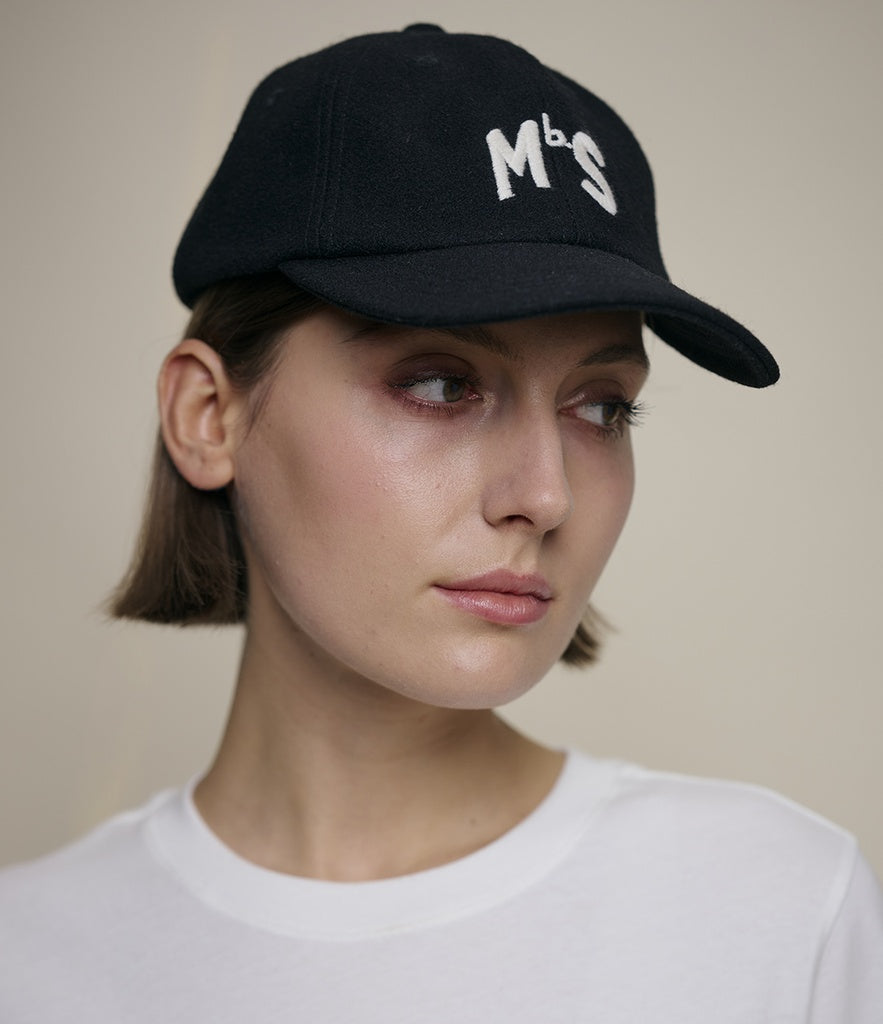 MERZ B. SCHWANEN CAP02WO Wool MBS LOGO Cap | 99 Deep Black LEO BOUTIQUE 