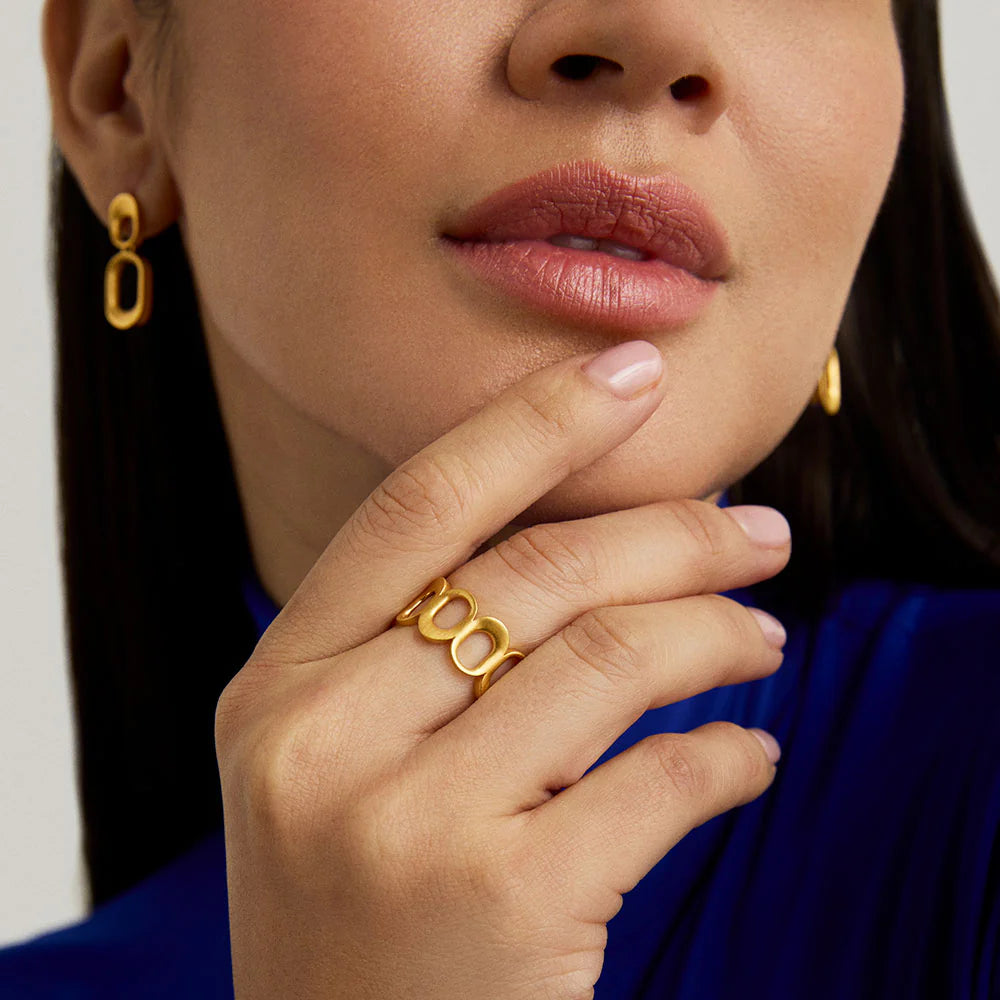 LEO BOUTIQUE Crosby Link Ring | Gold FR94-G DEAN DAVIDSON