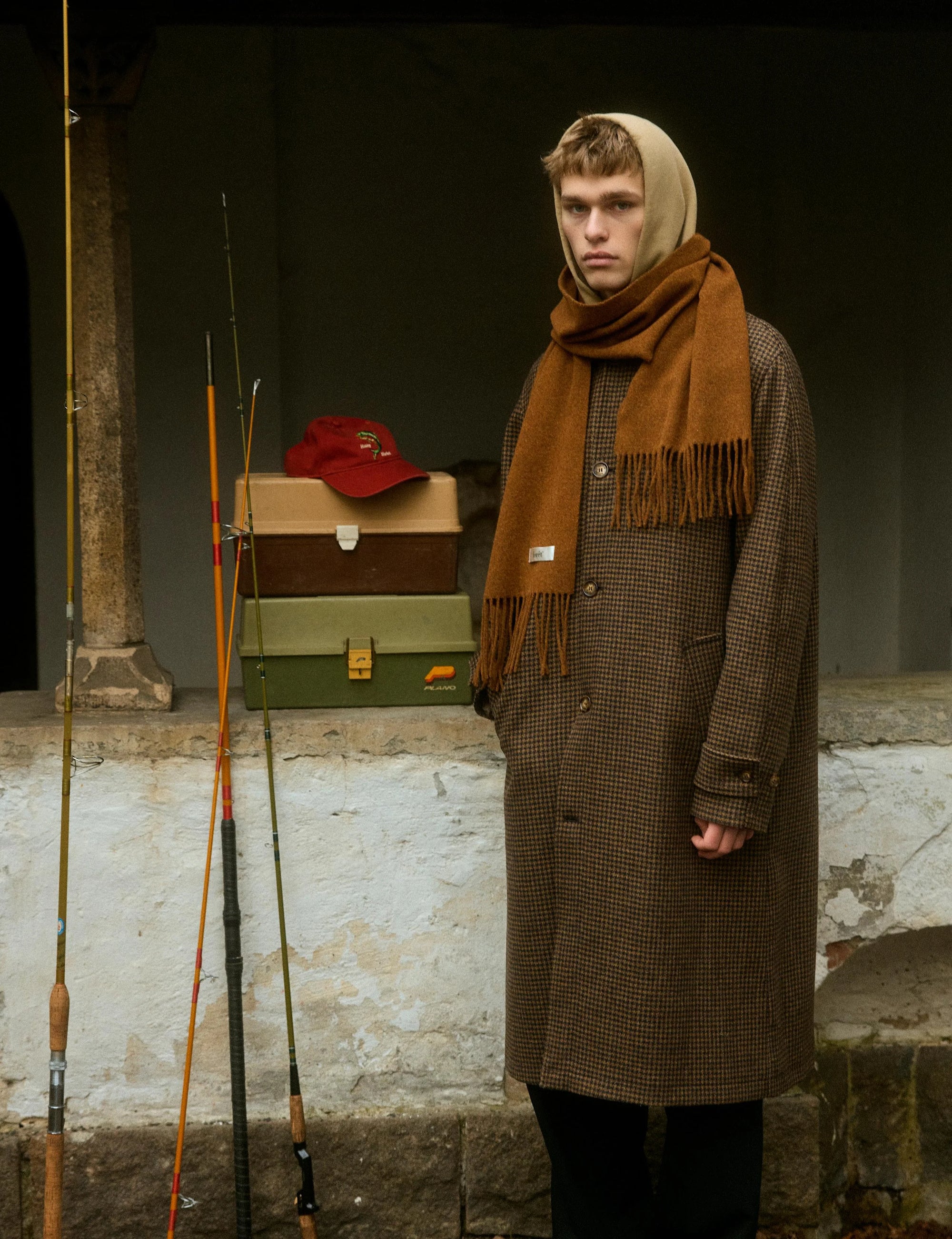 FORET Pine Wool Coat | Check LEO BOUTIQUE