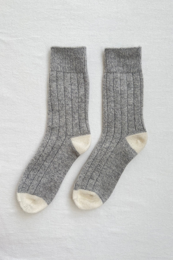 LE BON SHOPPE Classic Cashmere Socks Grey Melange LEO BOUTIQUE
