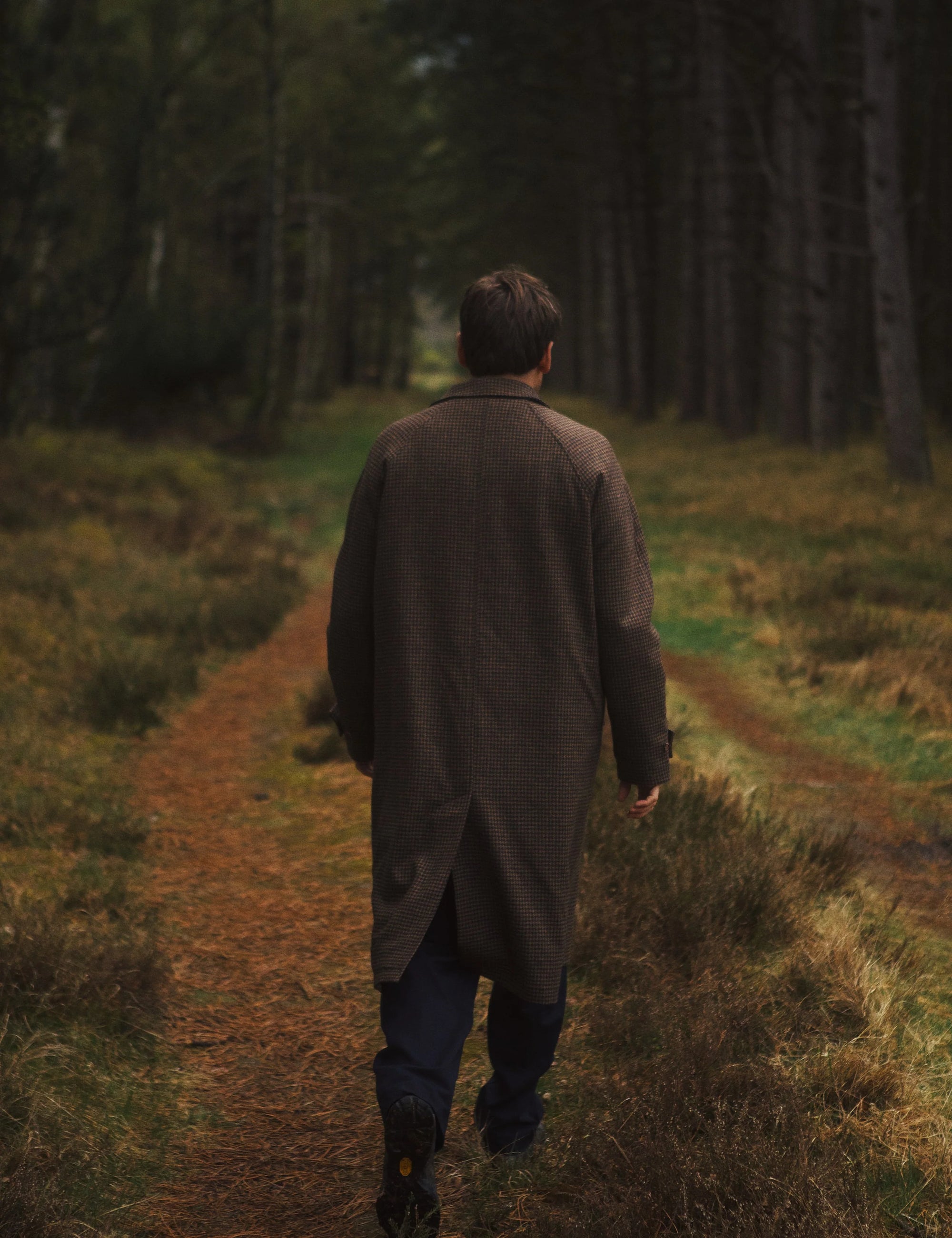 FORET Pine Wool Coat | Check LEO BOUTIQUE