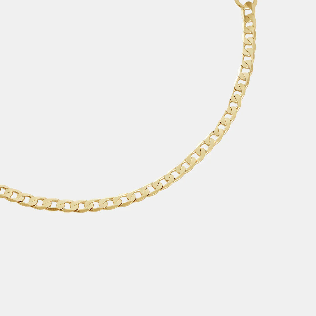 SERGE DENIMES Flat Cuban Chain Bracelet | Gold LEO BOUTIQUE