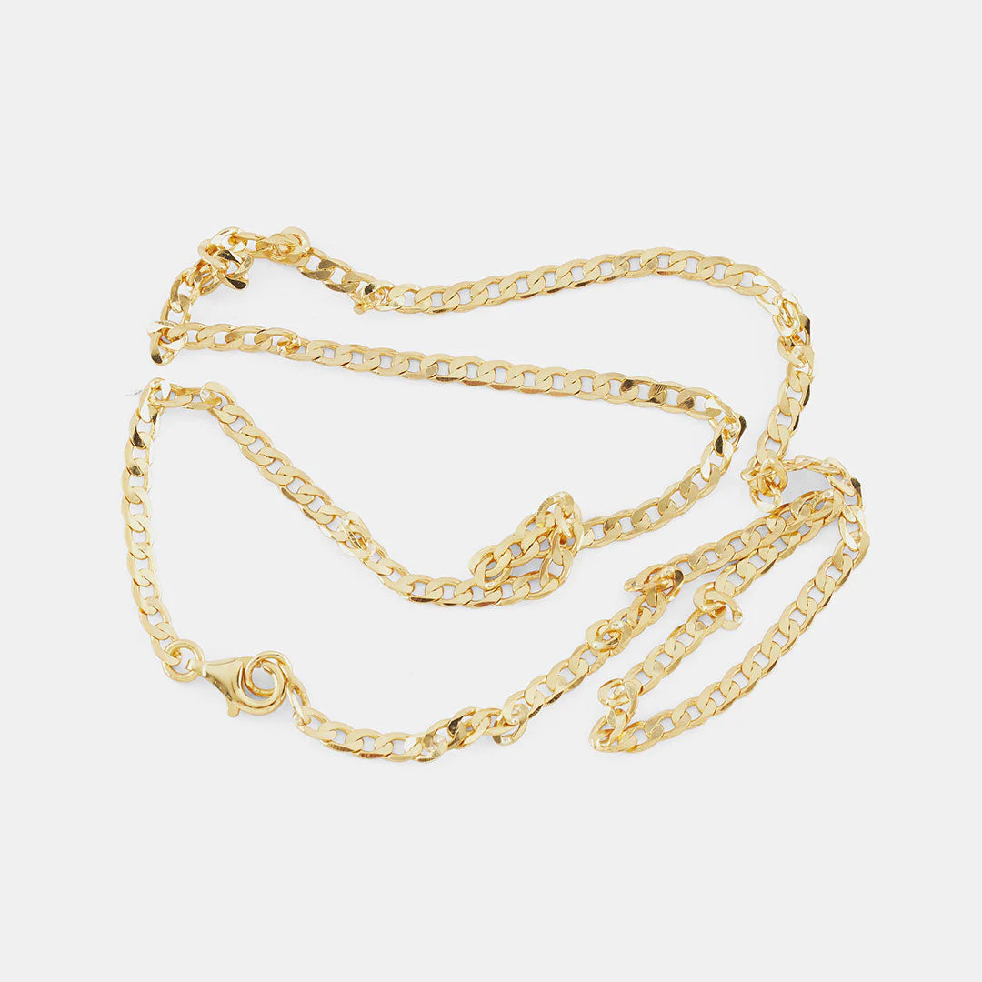 SERGE DENIMES Flat Cuban Chain | Gold LEO BOUTIQUE