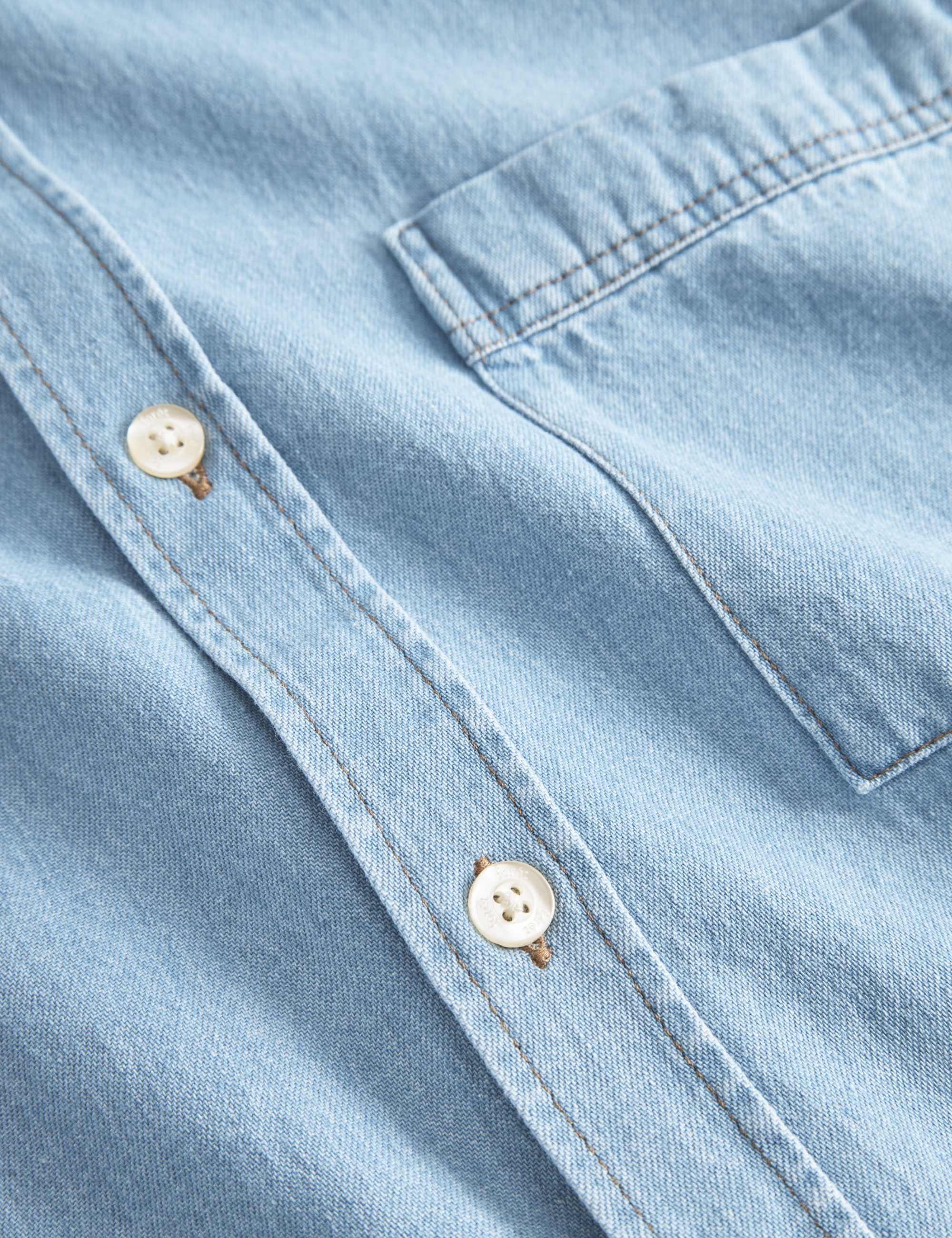 FORET Hornet Chambray Shirt Light Chambray LEO BOUTIQUE