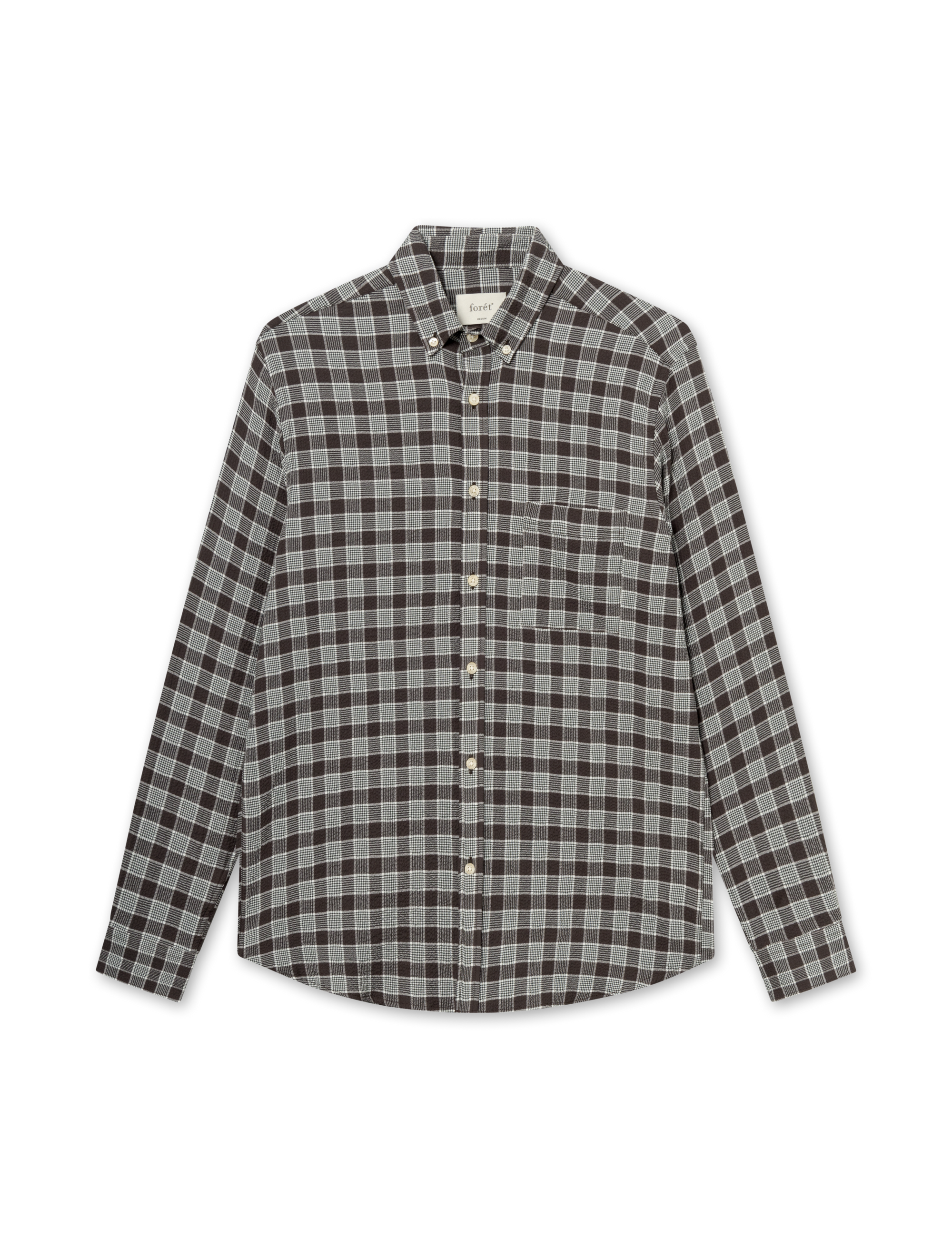 LEO BOUTIQUE Hornet Seersucker Shirt | Brown Check Forét