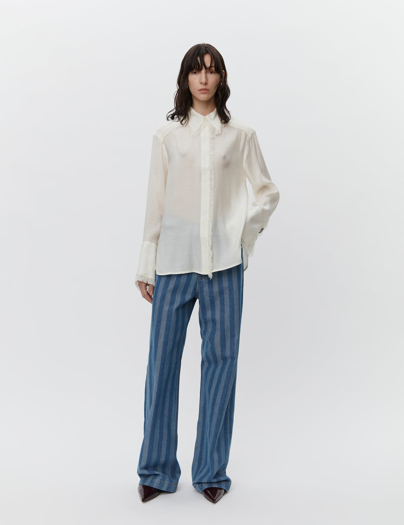 LEO BOUTIQUE Havanna Sheer Fringes Button Up Vanilla Ice DAY BIRGER ET MIKKELSEN