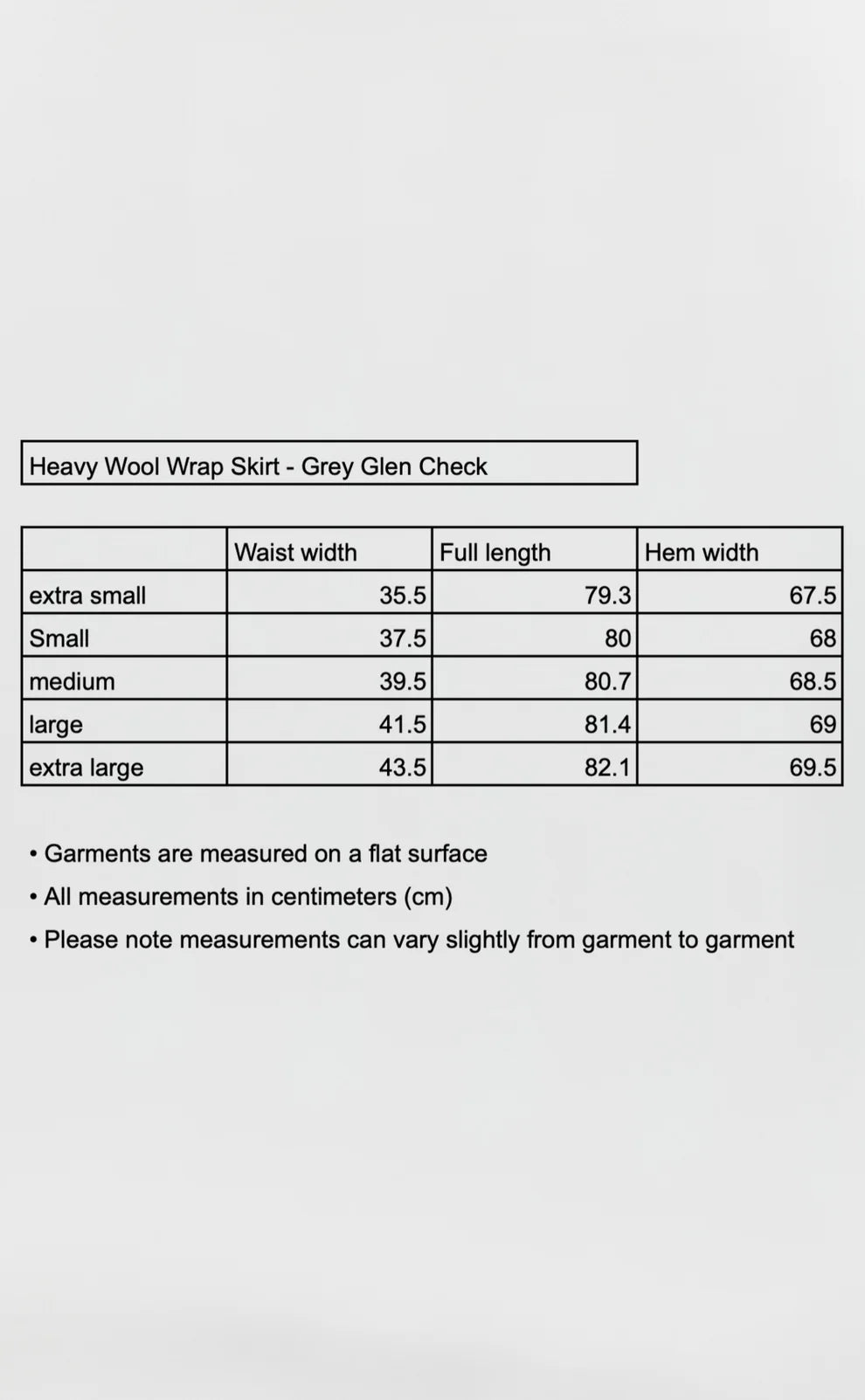 Heavy Wool Wrap Skirt | Grey Glen Check