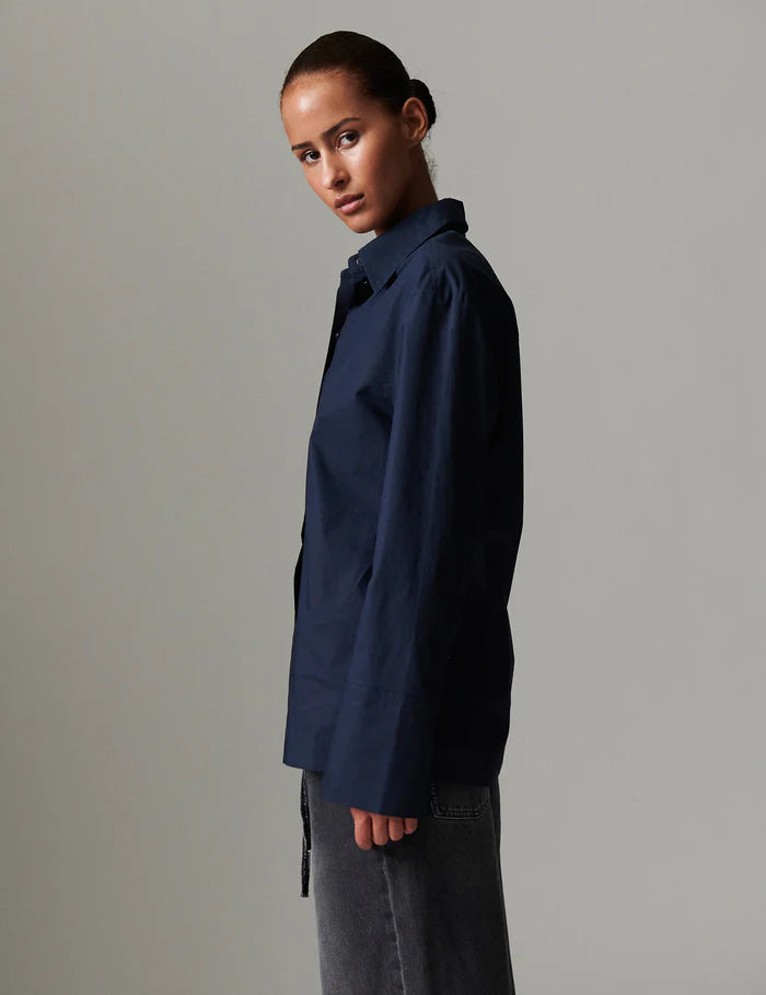 LEO BOUTIQUE Hooper Button Up Shirt | Dark Sapphire DAY BIRGER ET MIKKELSEN