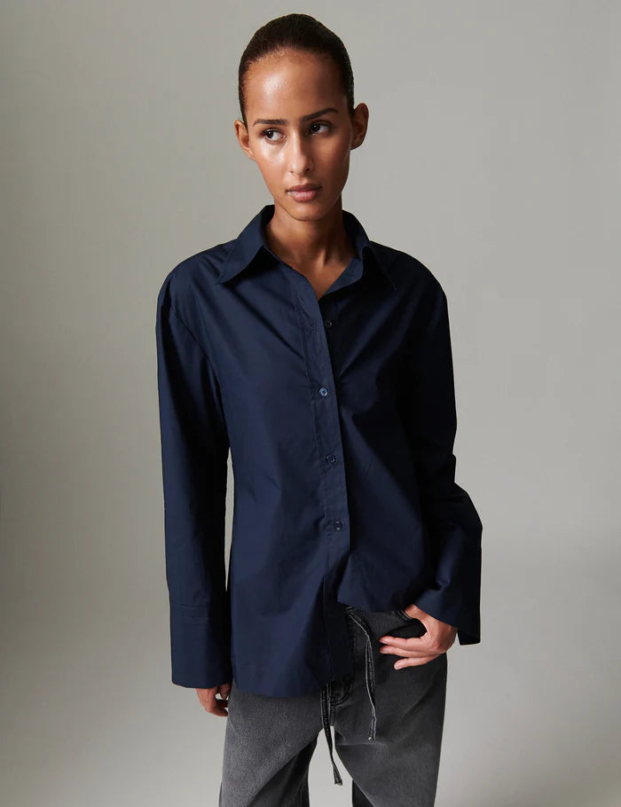 LEO BOUTIQUE Hooper Button Up Shirt | Dark Sapphire DAY BIRGER ET MIKKELSEN