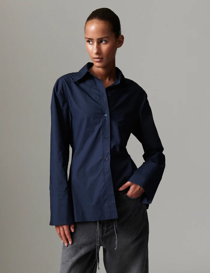 LEO BOUTIQUE Hooper Button Up Shirt | Dark Sapphire DAY BIRGER ET MIKKELSEN