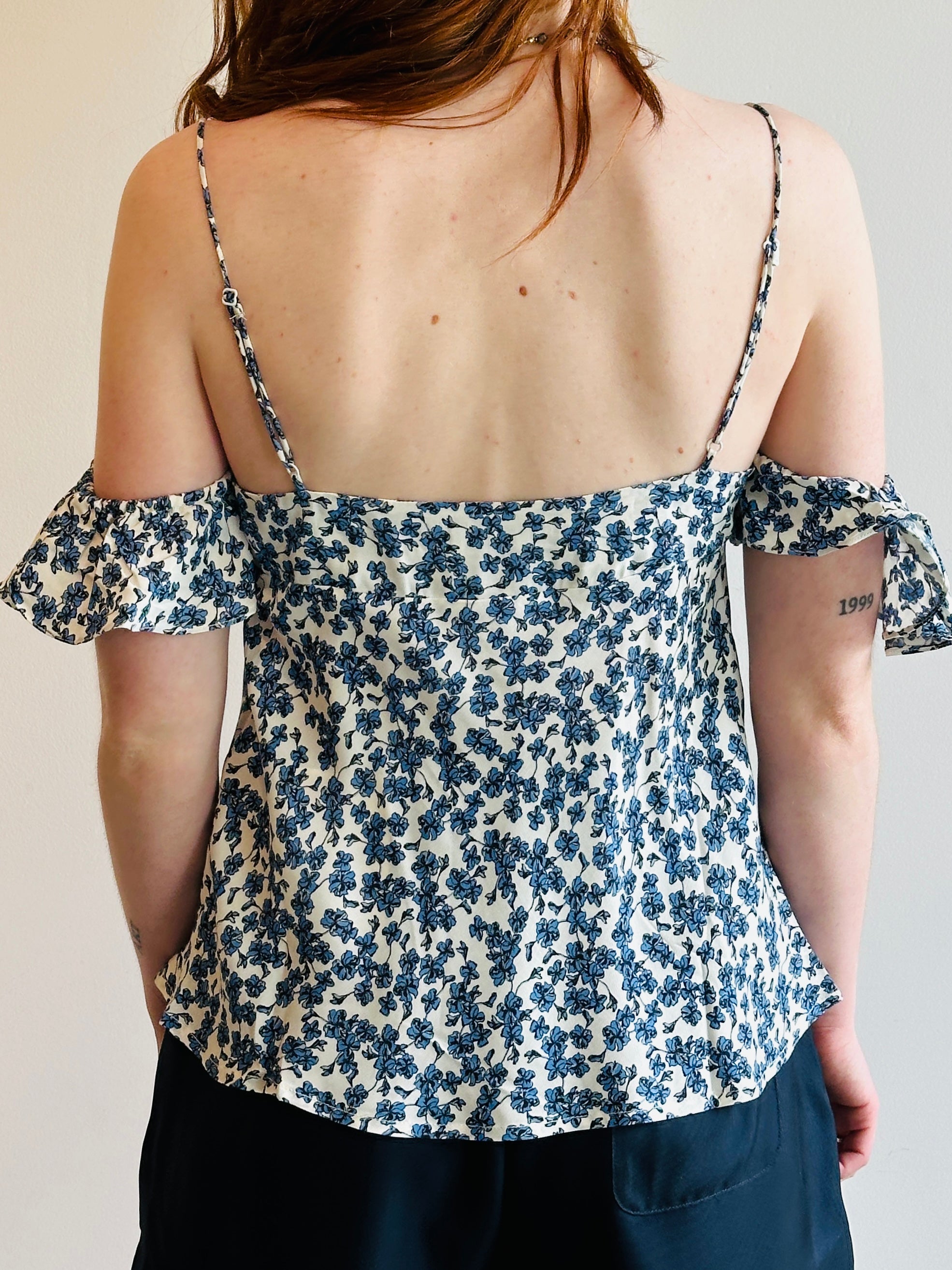 Menton Top | Leilani Print Mid Blue