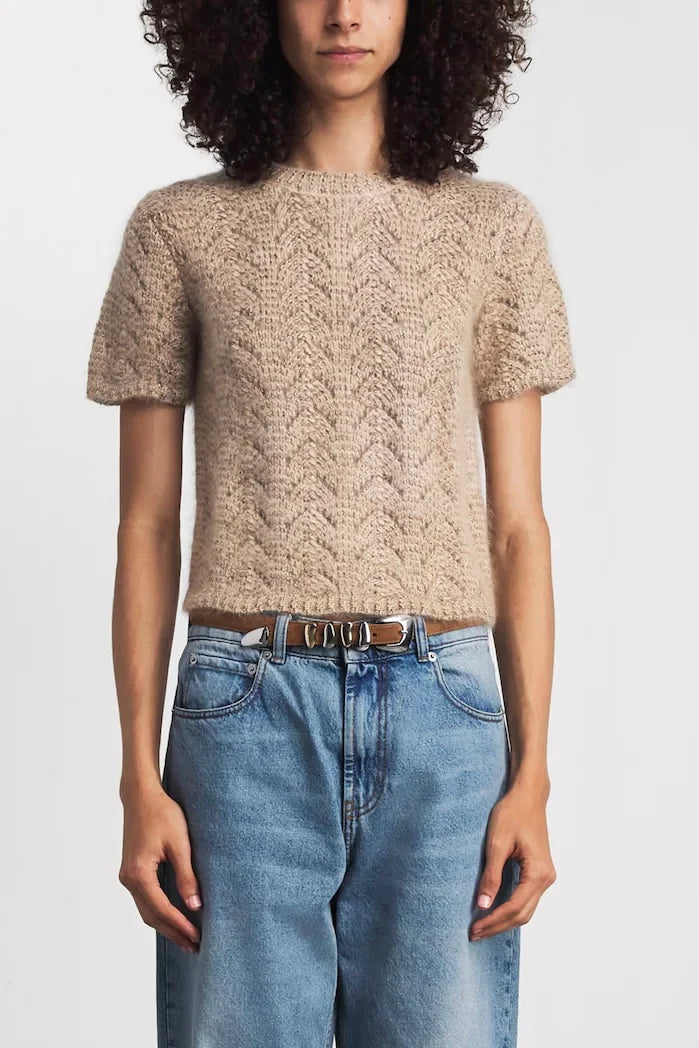 FRAME DENIM The Lurex Cashmere Sweater | Oatmeal LEO BOUTIQUE